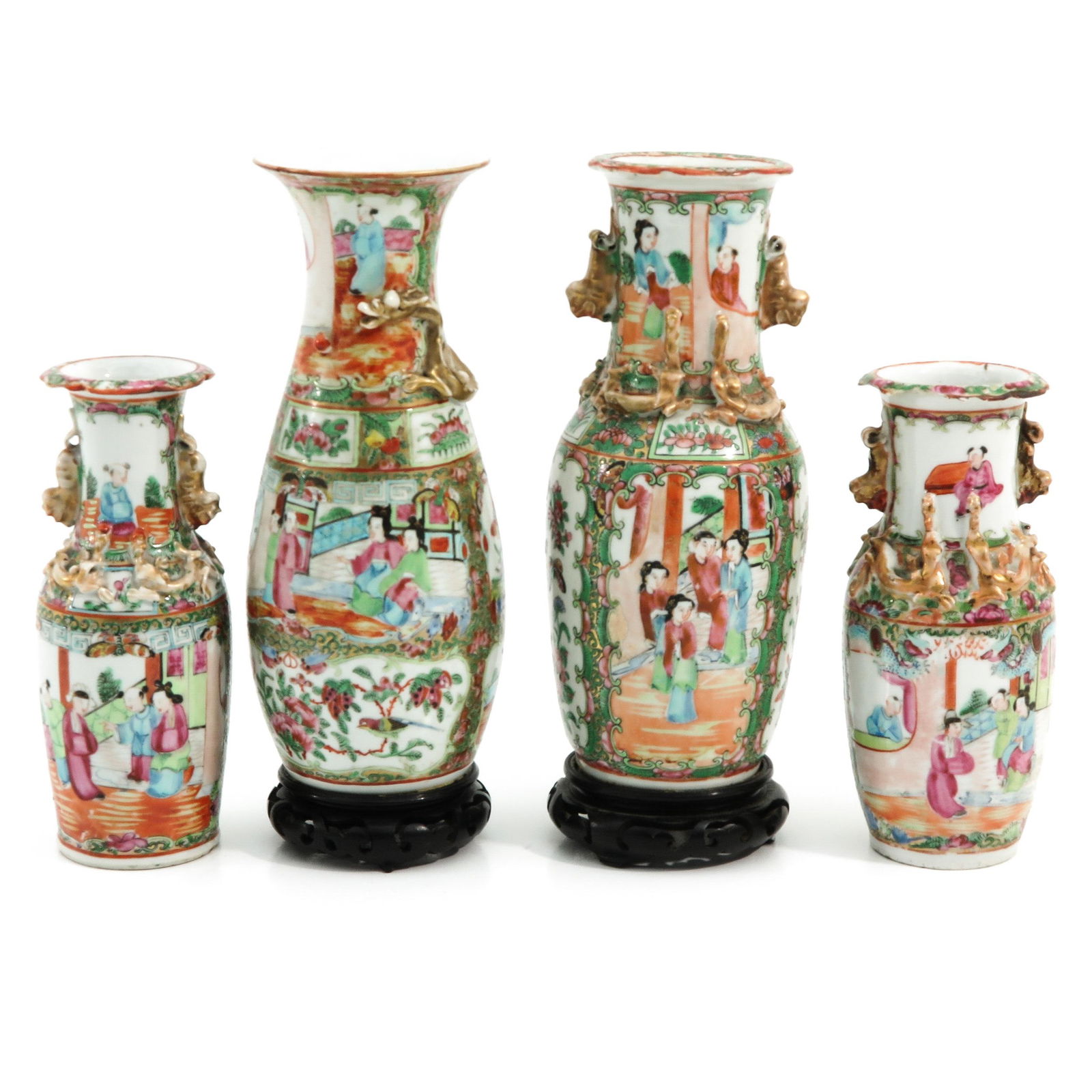A Collection of 4 Cantonese Vases (1 of 9)