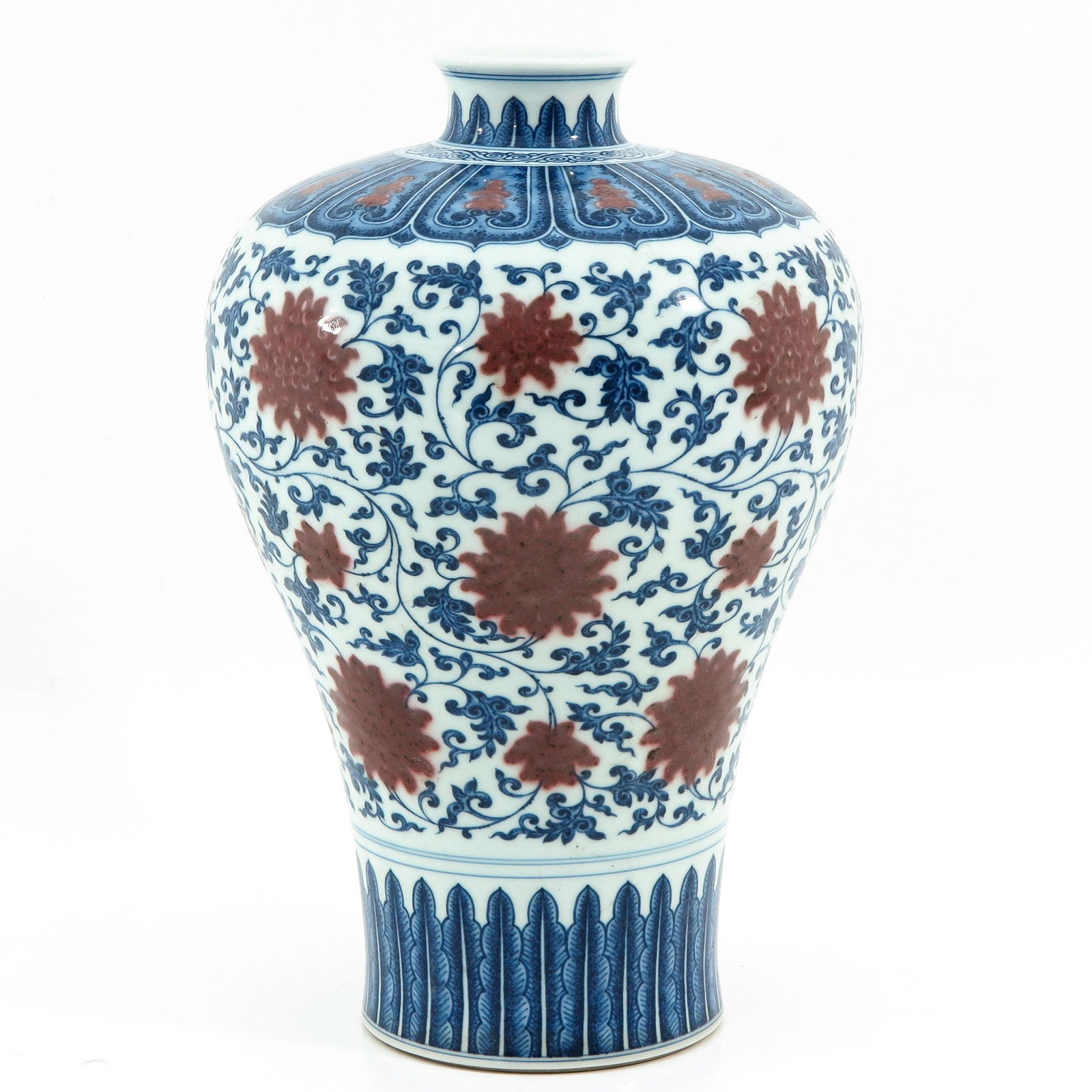 An Iron Red and Blue Decor Meiping Vase (1 of 10)