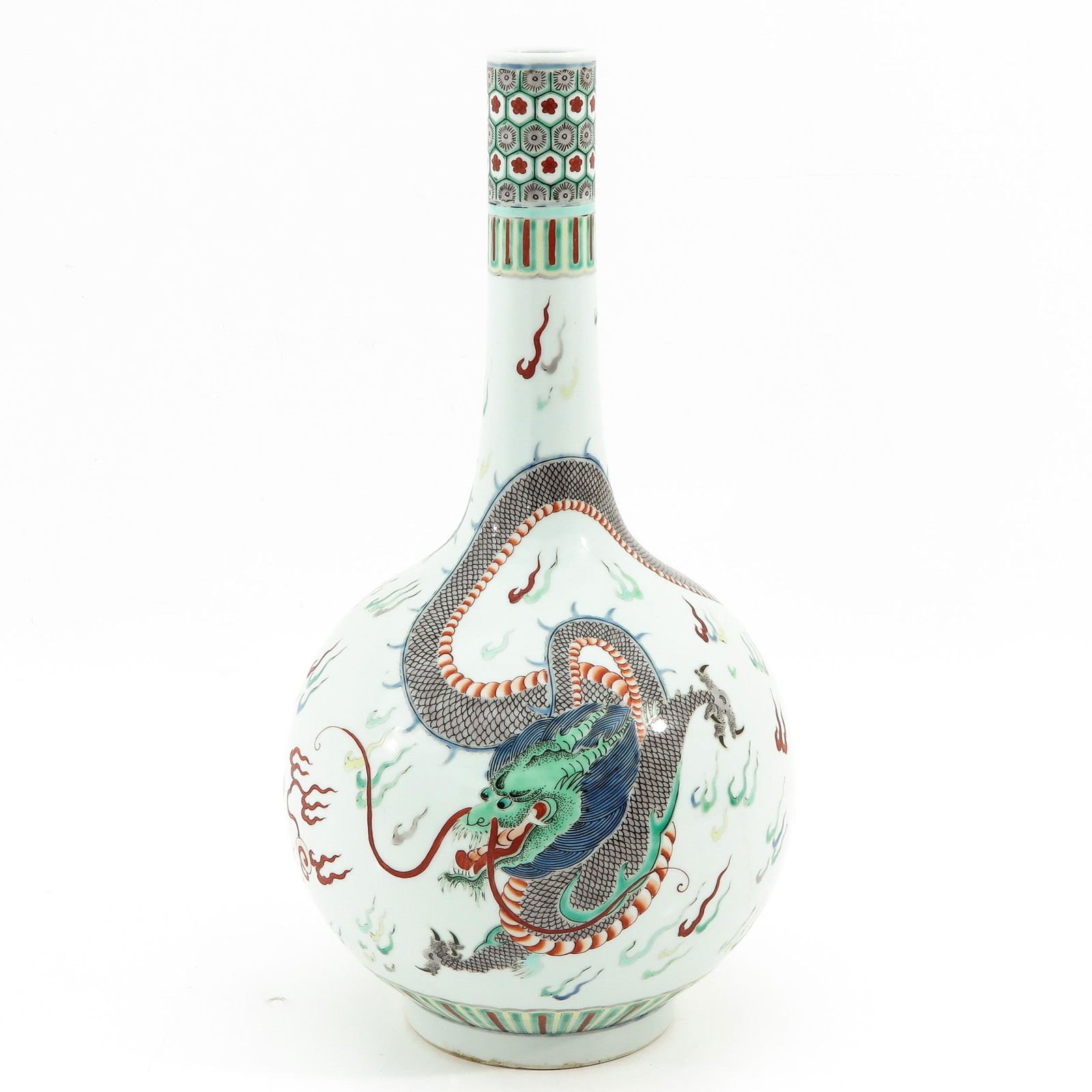A Polychrome Decor Bottle Vase (1 of 10)