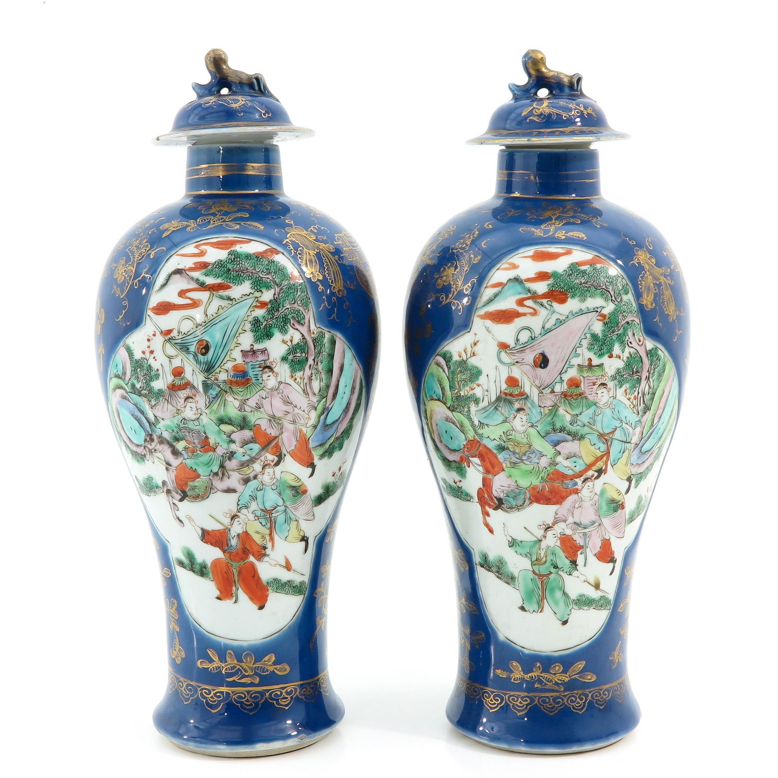 A Pair of Powder Blue Vases (1 of 10)