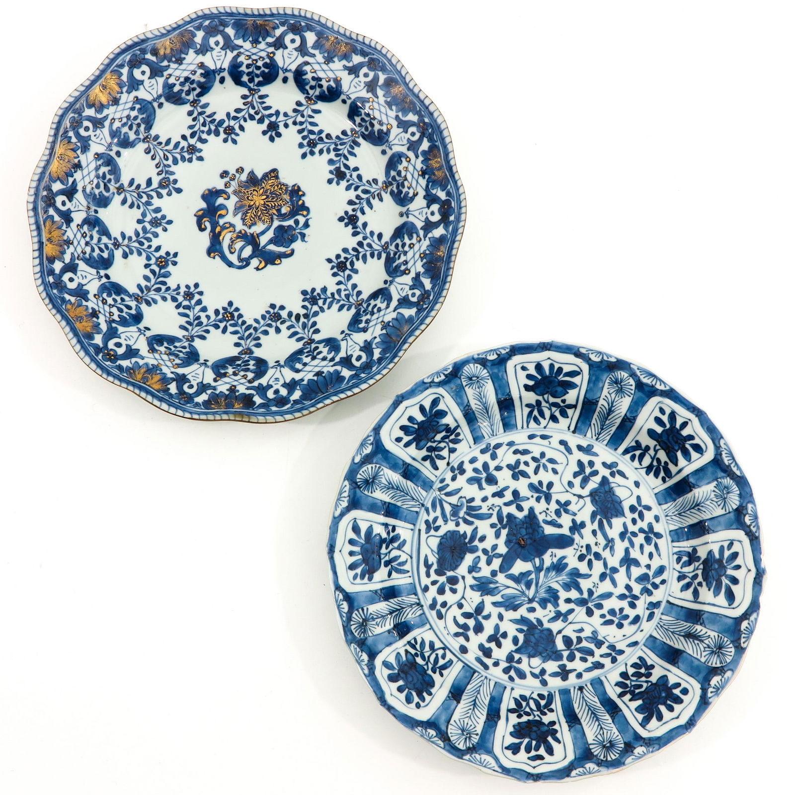 A Lot of 2 Blue and White Plates (1 of 10)