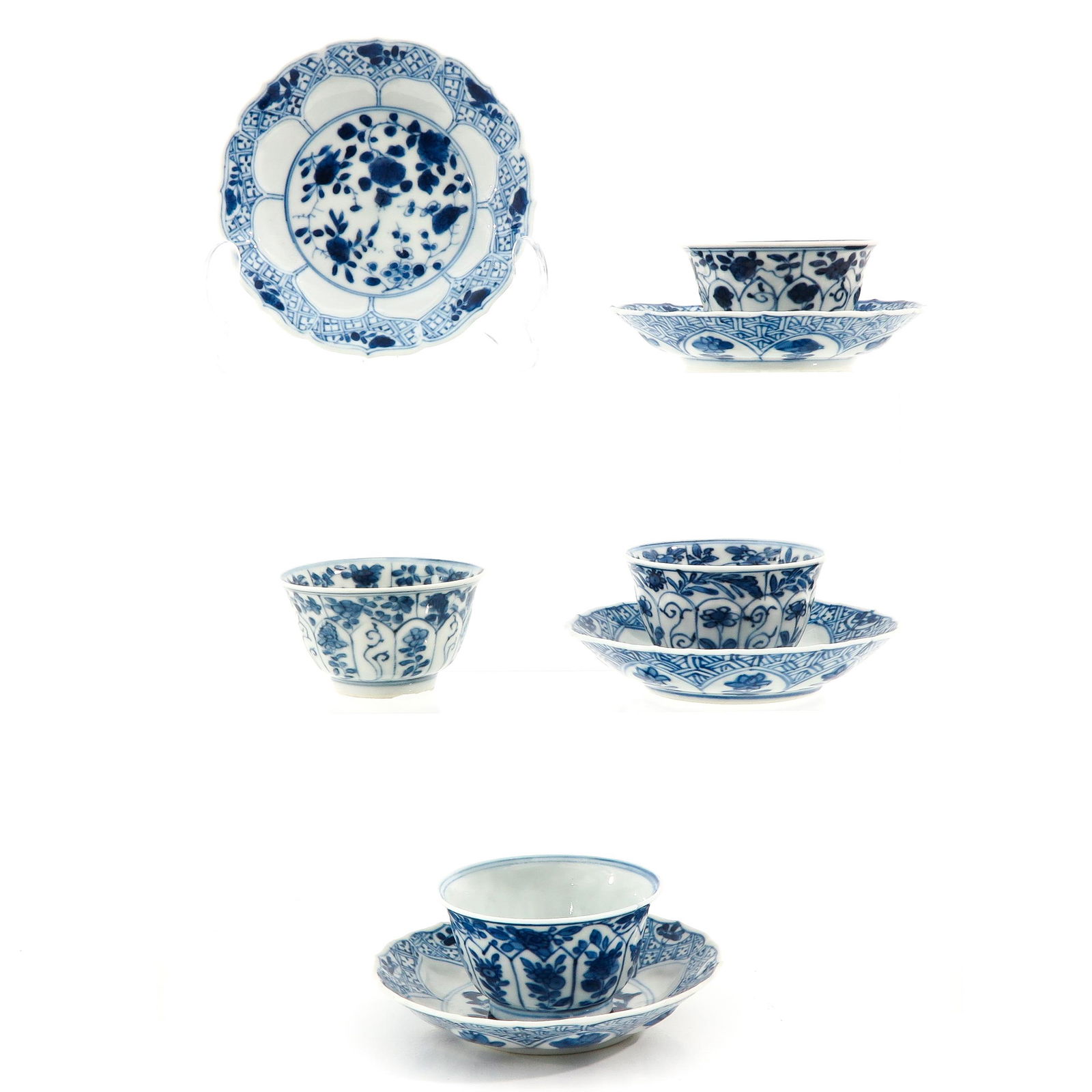 A Set of 4 Cups and Saucers (1 of 9)