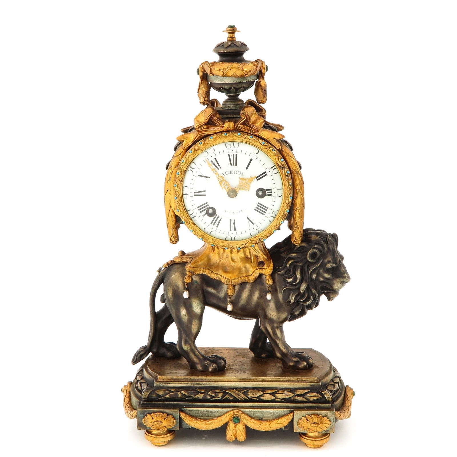 A French Pendule Signed Ageron  Paris (1 of 10)