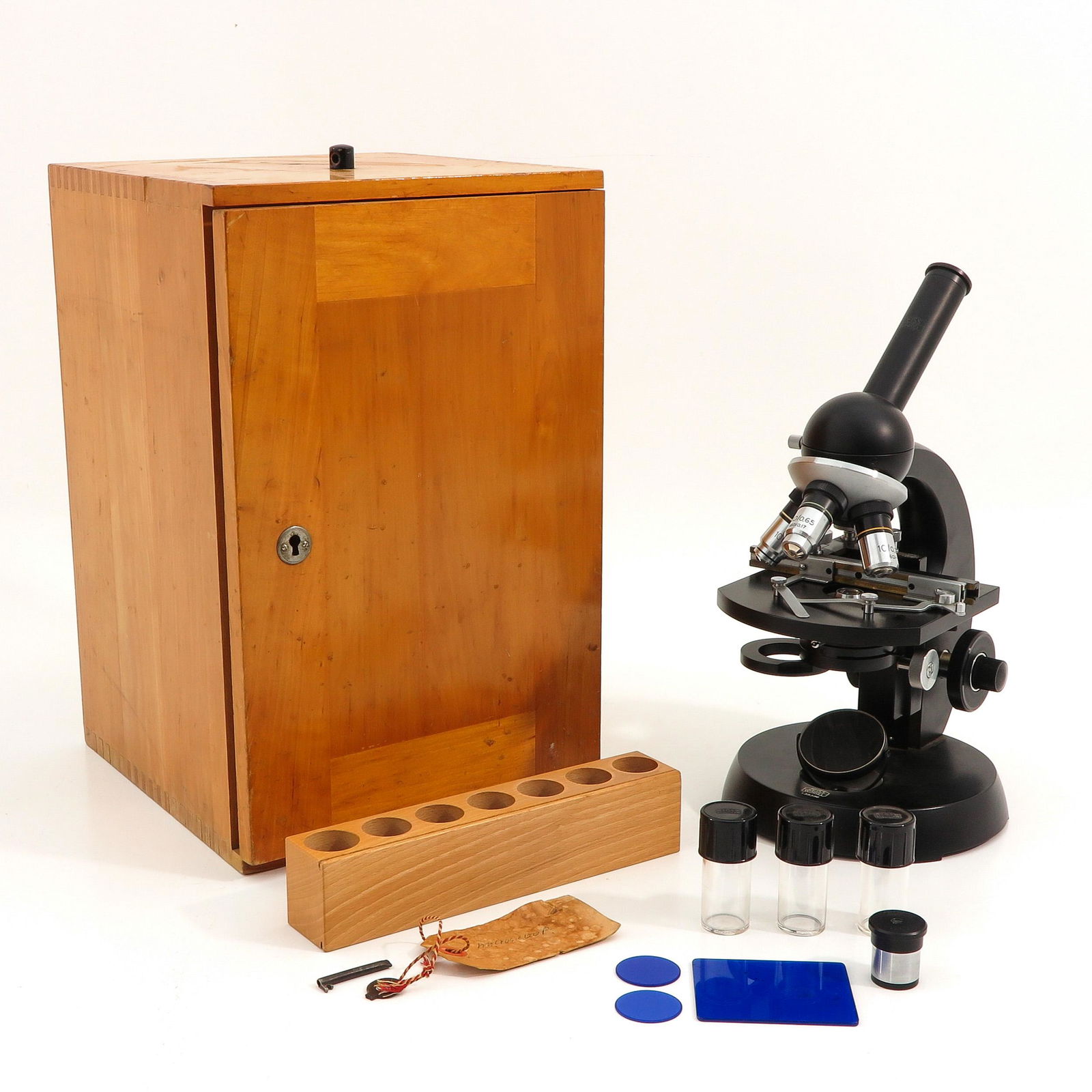 A Microscope in Wood Case (1 of 10)