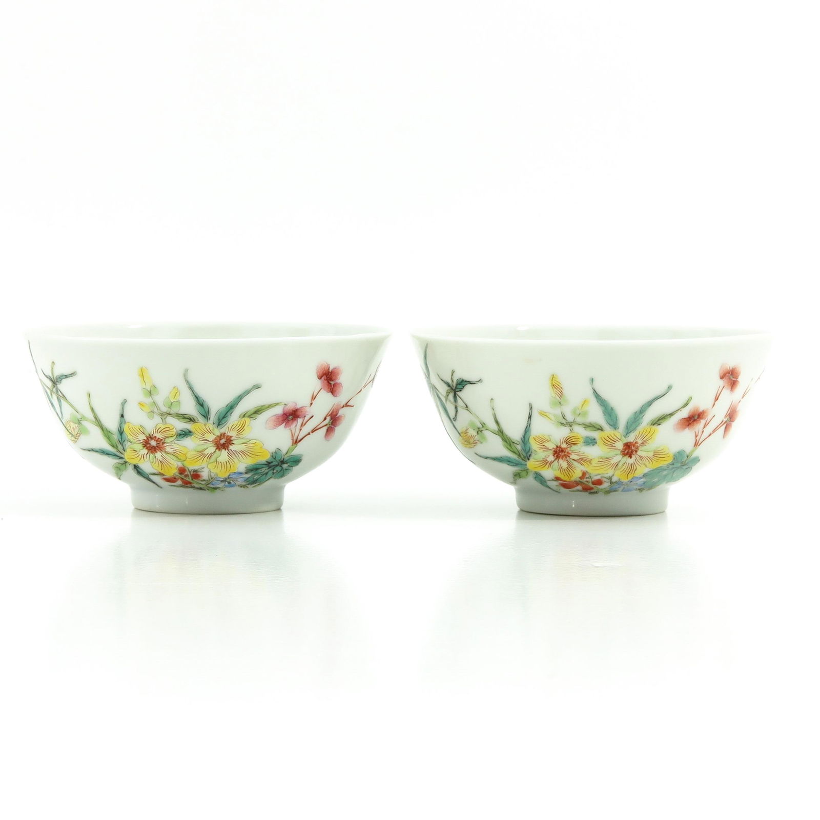 A Pair of Polychrome Decor Cups (1 of 9)