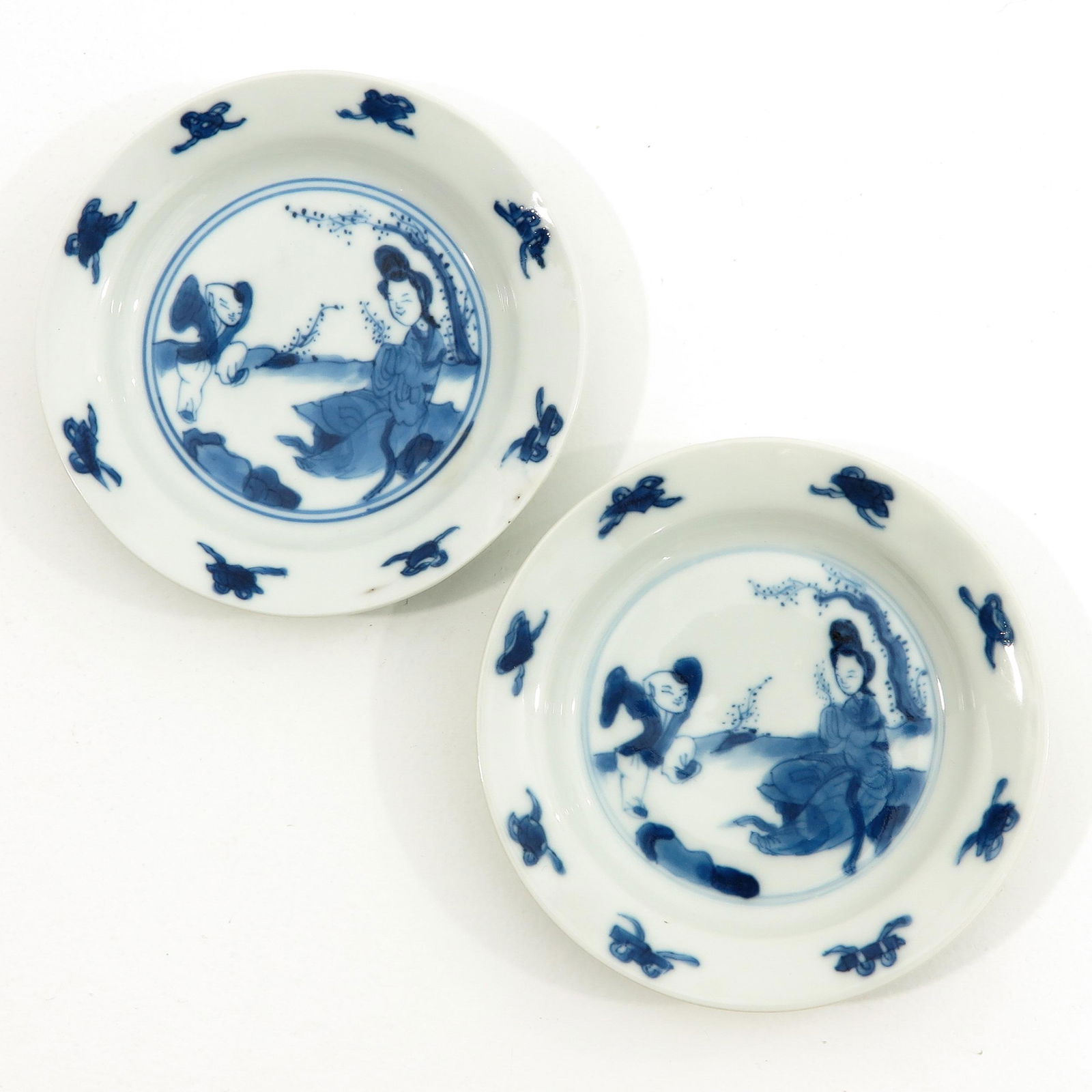 A Pair of Small Blue and White Plates (1 of 9)