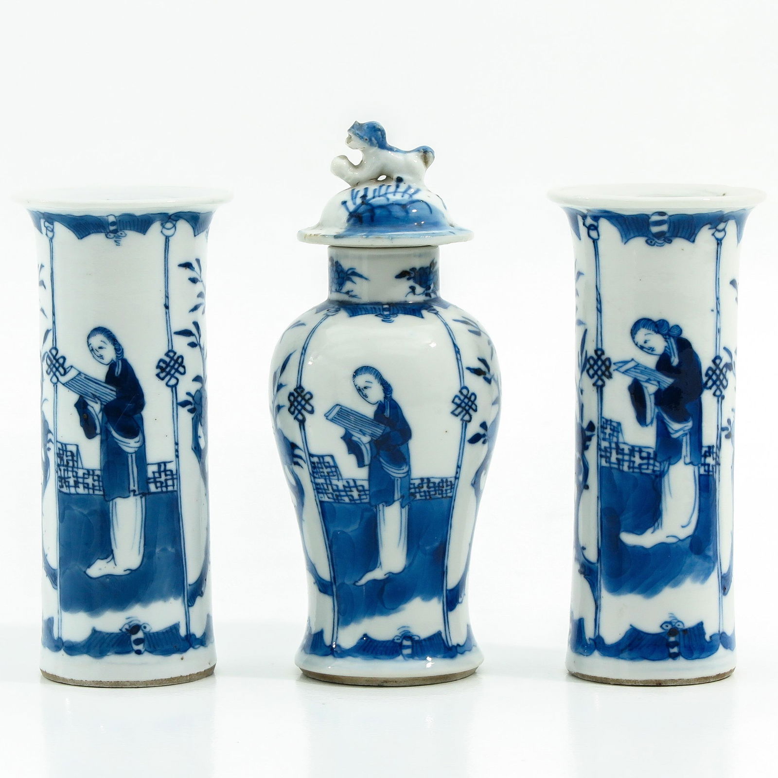 A 3 Pieces Miniature Garniture Set (1 of 9)