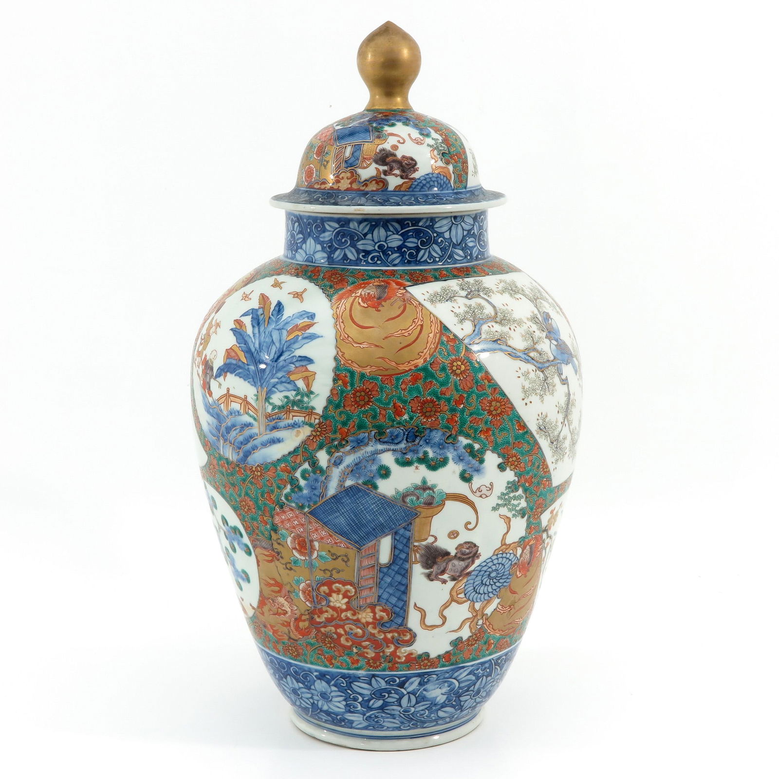 A Polychrome Decor Jar with Cover (1 of 10)