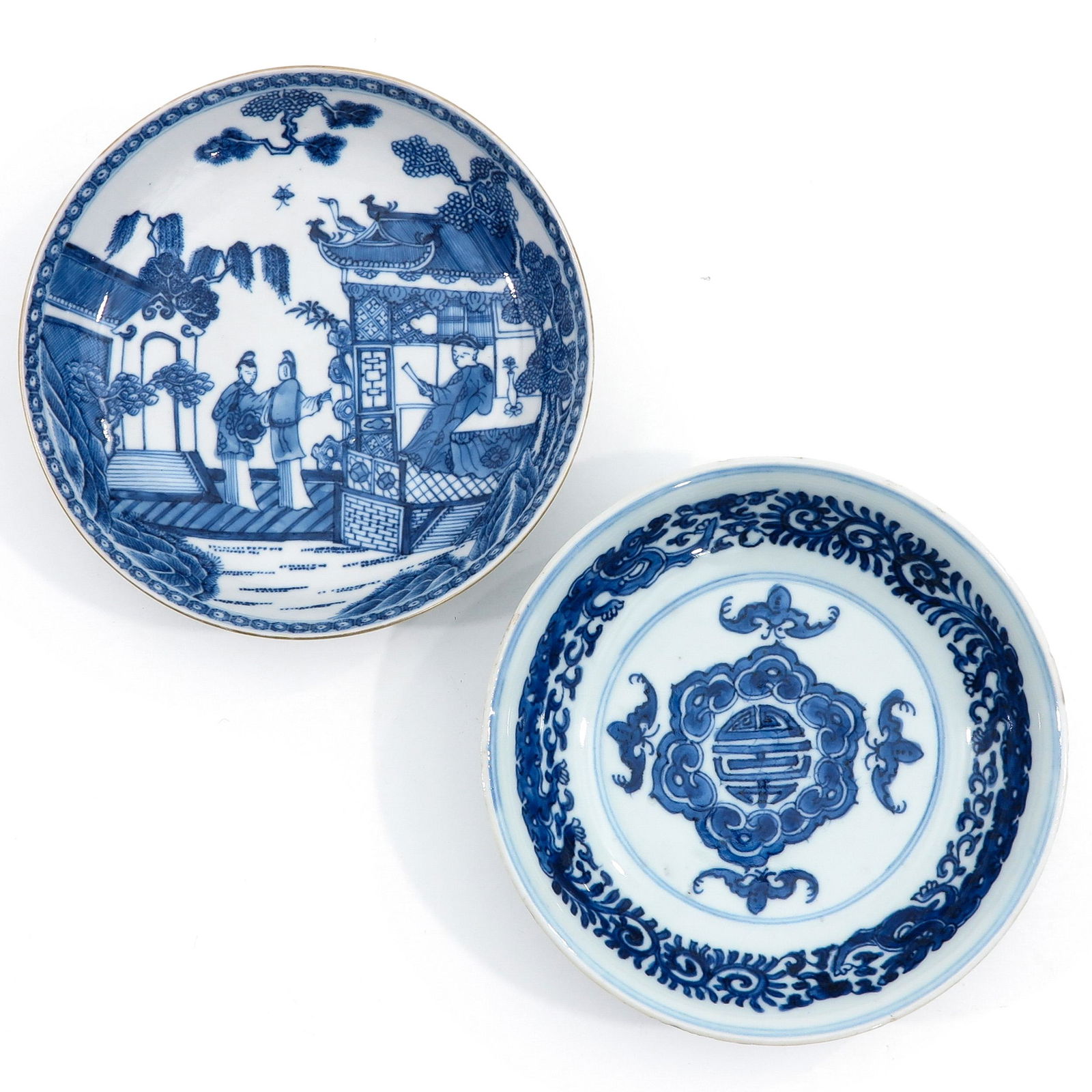 A Lot of 2 Blue and White Plates (1 of 10)