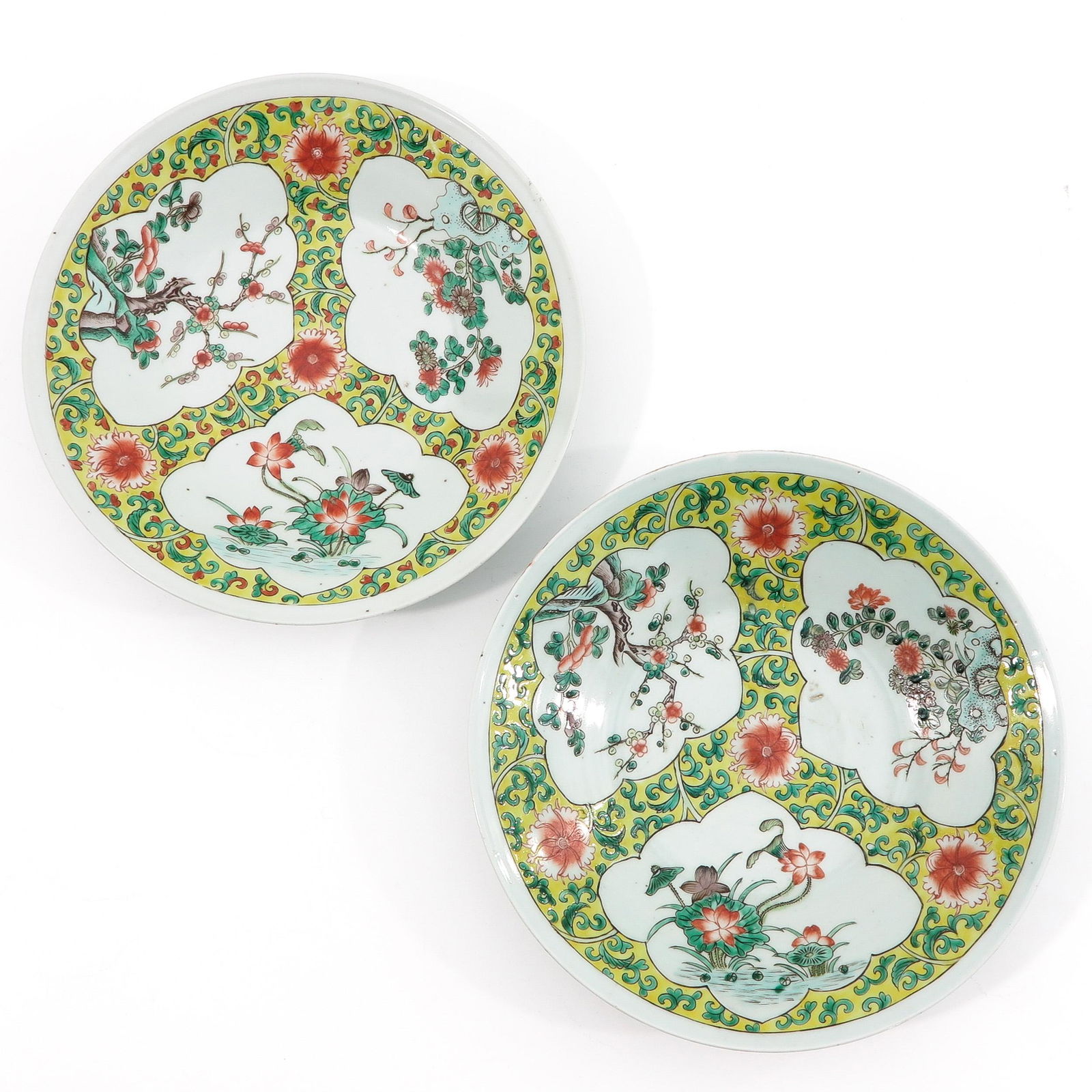 A Pair of Polychrome Serving Plates (1 of 9)