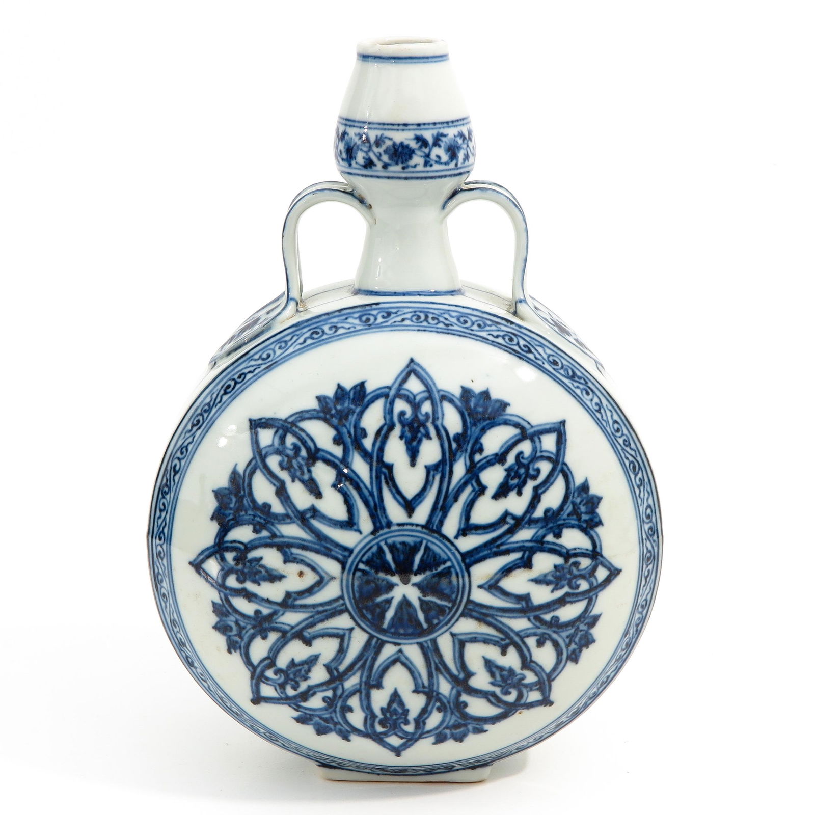 A Blue and White Moon Bottle Vase (1 of 9)