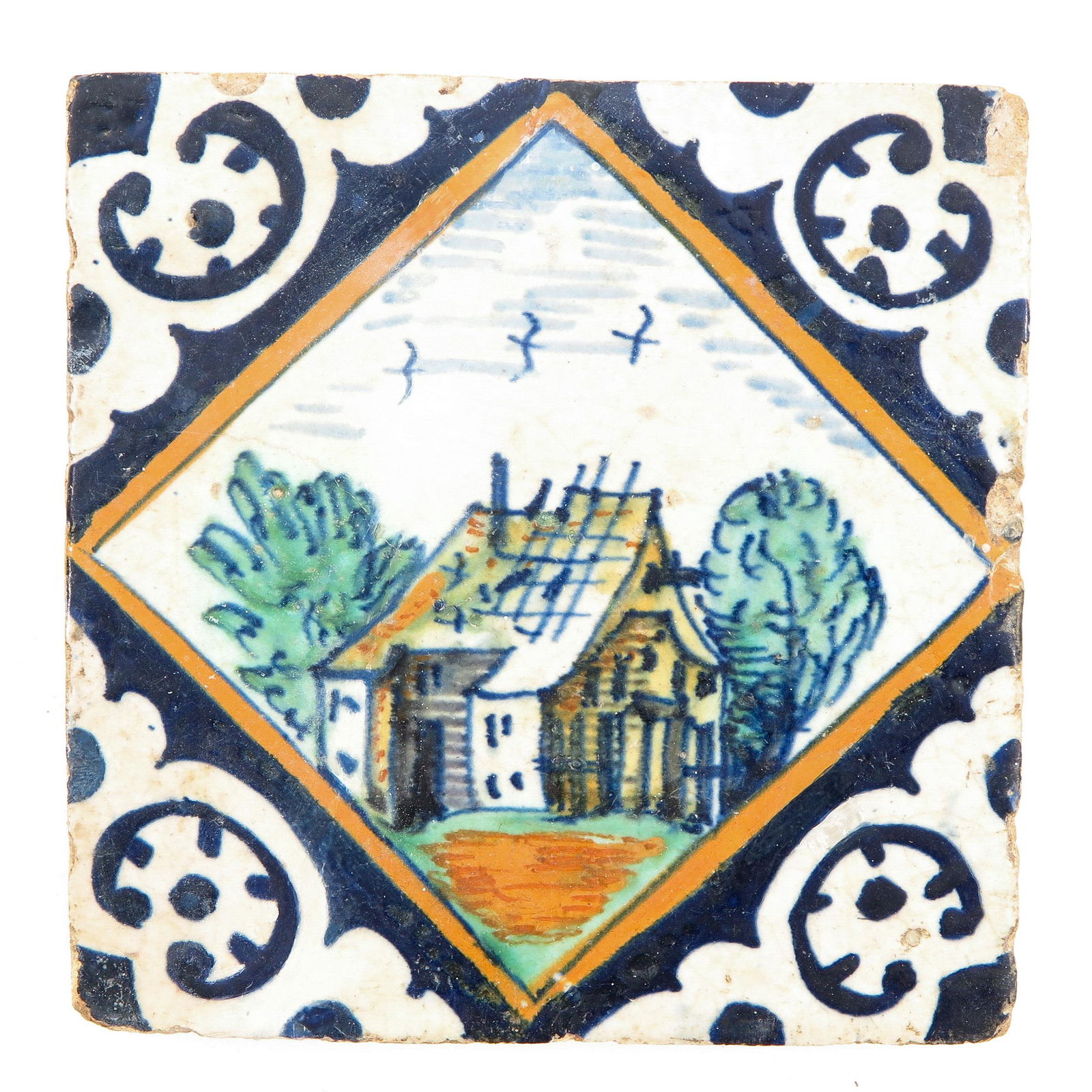 A Dutch Tile Circa 1600 (1 of 2)