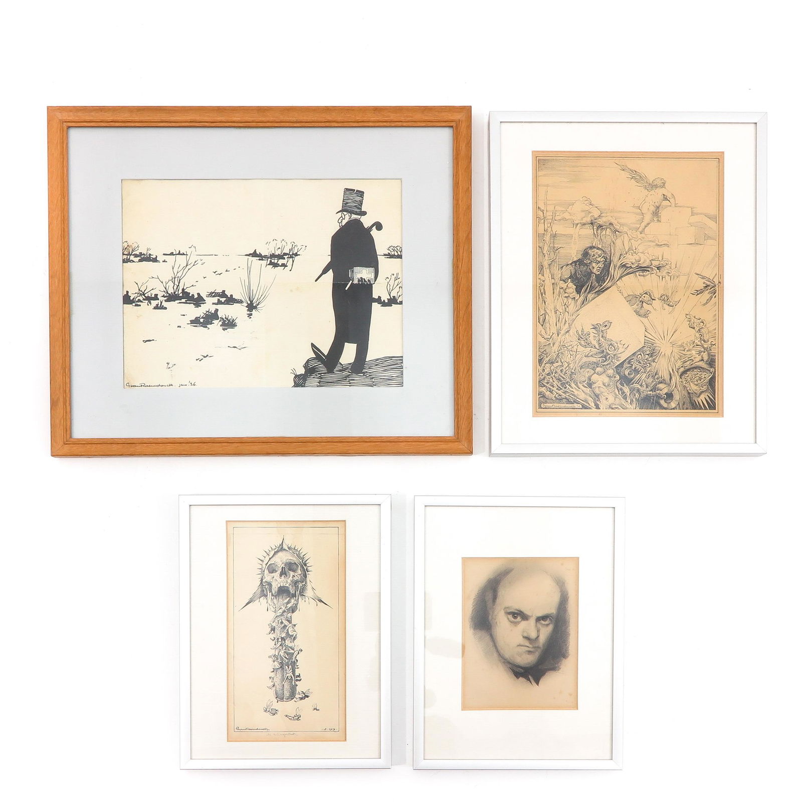 A Collection of 4 Lithographs Signed G. van Raemsdonk (1 of 9)