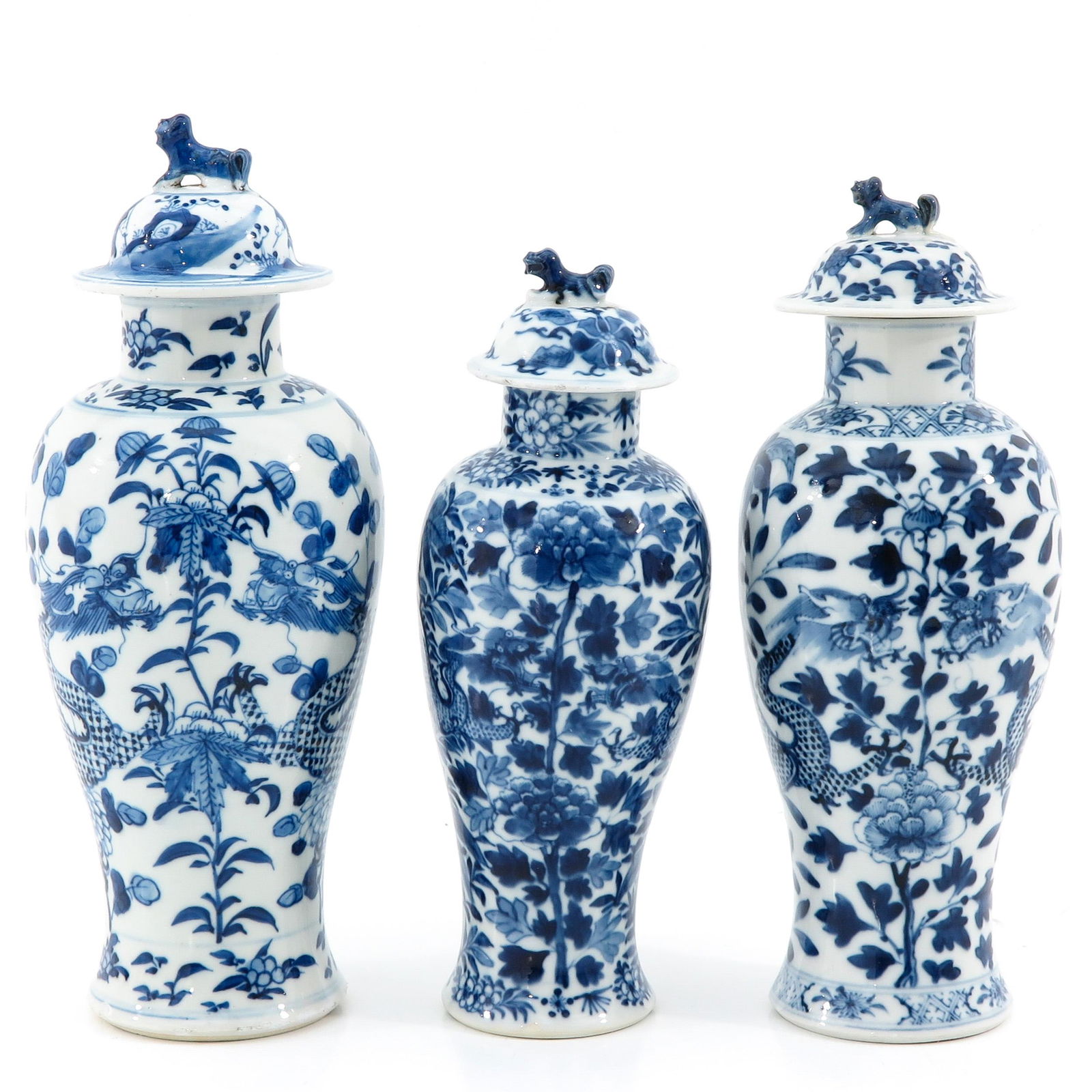 A Collection of 3 Garniture Vases (1 of 9)