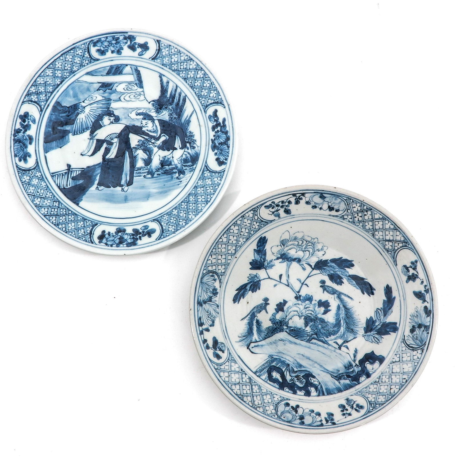 A Lot of 2 Blue and White Plates (1 of 10)
