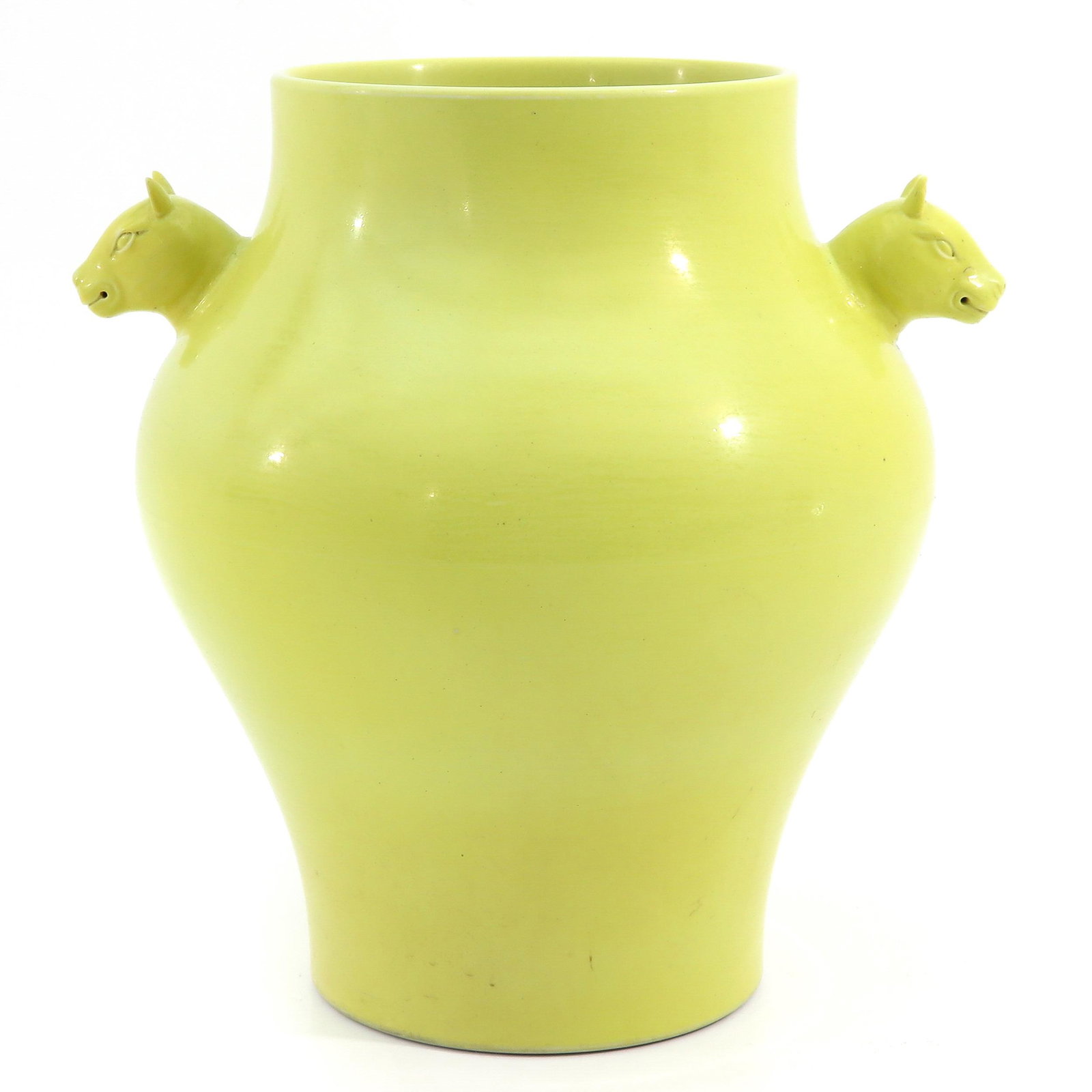 A Yellow Hu Vase: 30 cm. tall.
