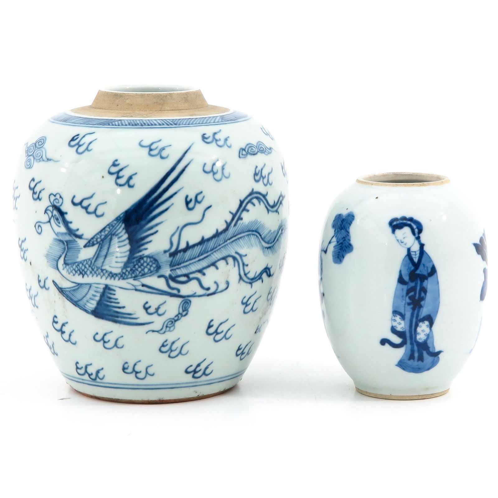 A Lot of 2 Blue and White Jars (1 of 9)