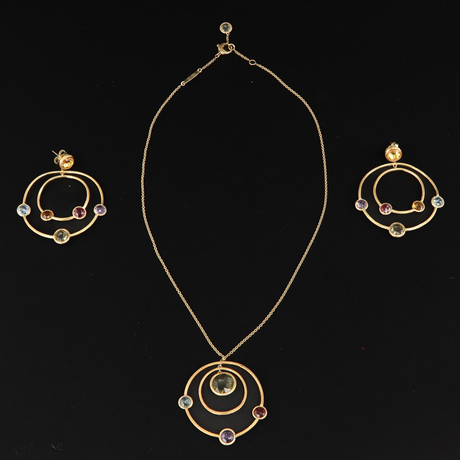 An 18KG Marco Bicego Gemstone Necklace and Earrings (1 of 4)
