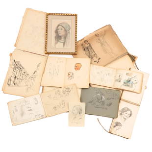 A Drawing and Sketchbook by Louis Soonius: (1883-1956)