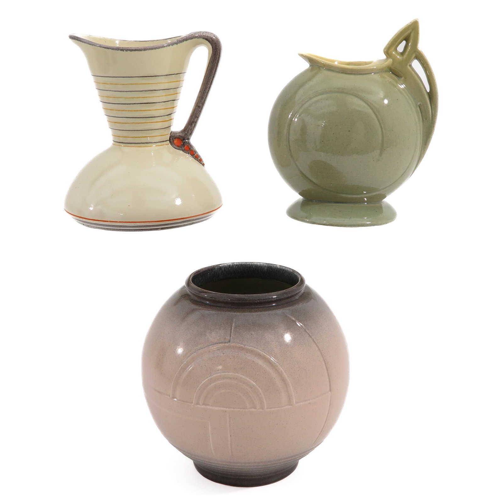 A Collection of Pottery: 4 pieces, including Velsen Holland, tallest i 28 cm.