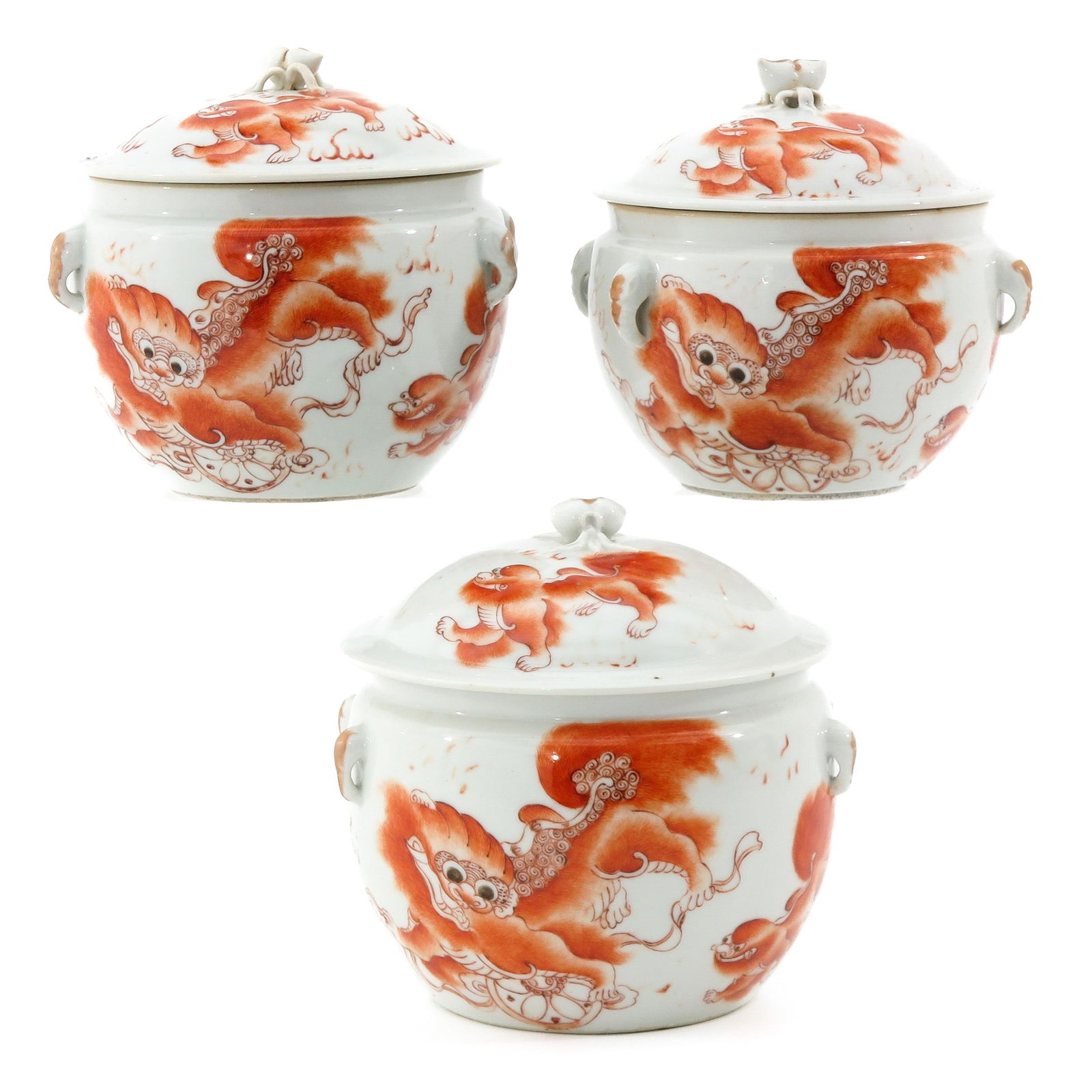 A Series of 3 Pots with Covers (1 of 9)