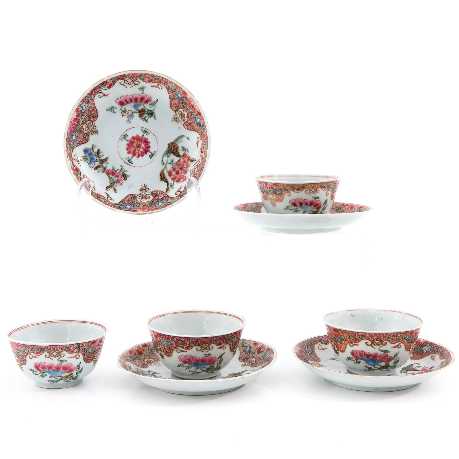 A Series of 4 Cups and Saucers (1 of 10)