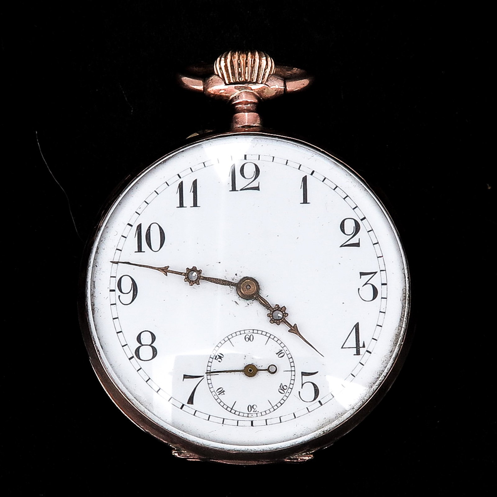 A Pocket Watch: With separate indicator for seconds, case is 45 mm. in diameter.