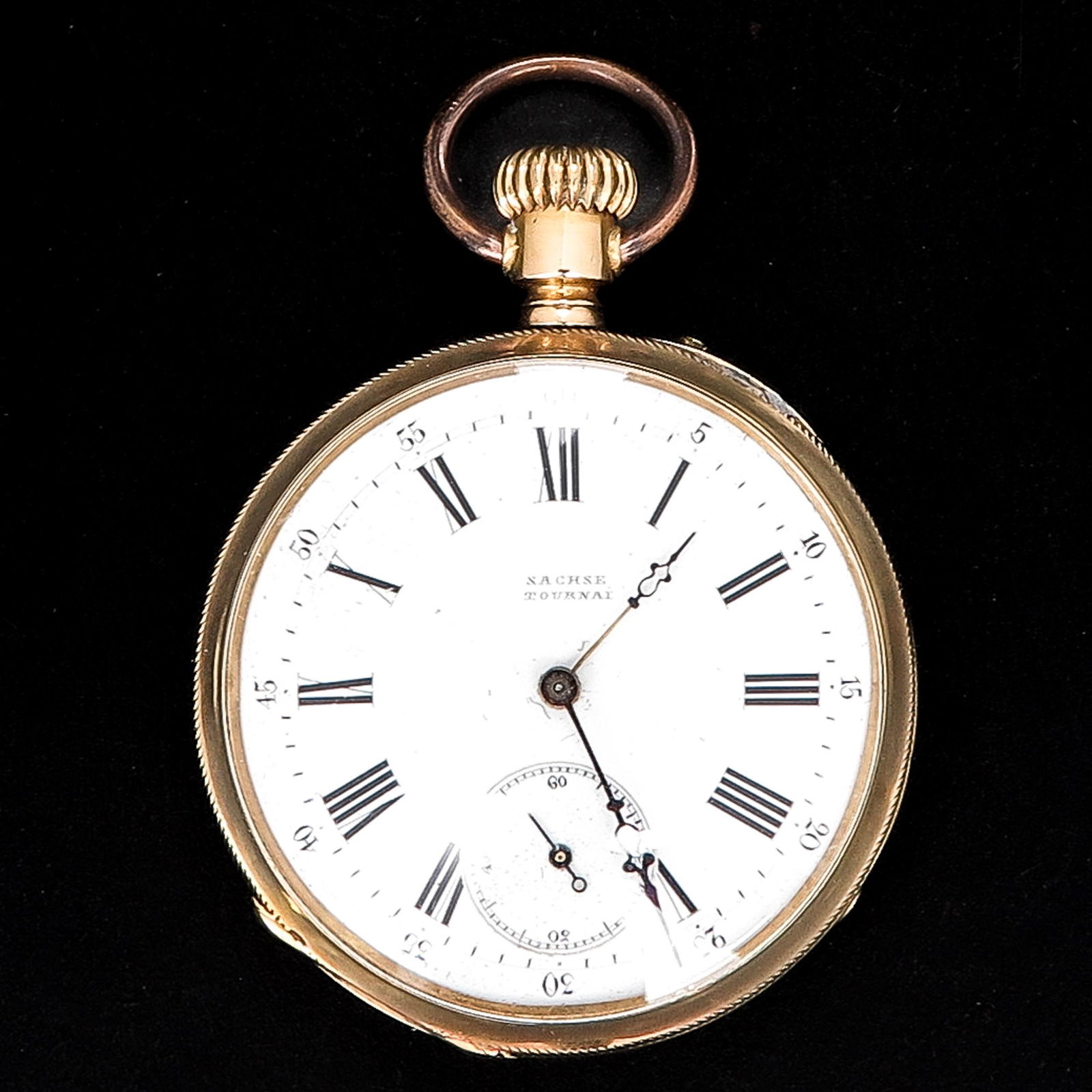 An 18KG Pocket Watch Signed Sachse Tournai (1 of 7)