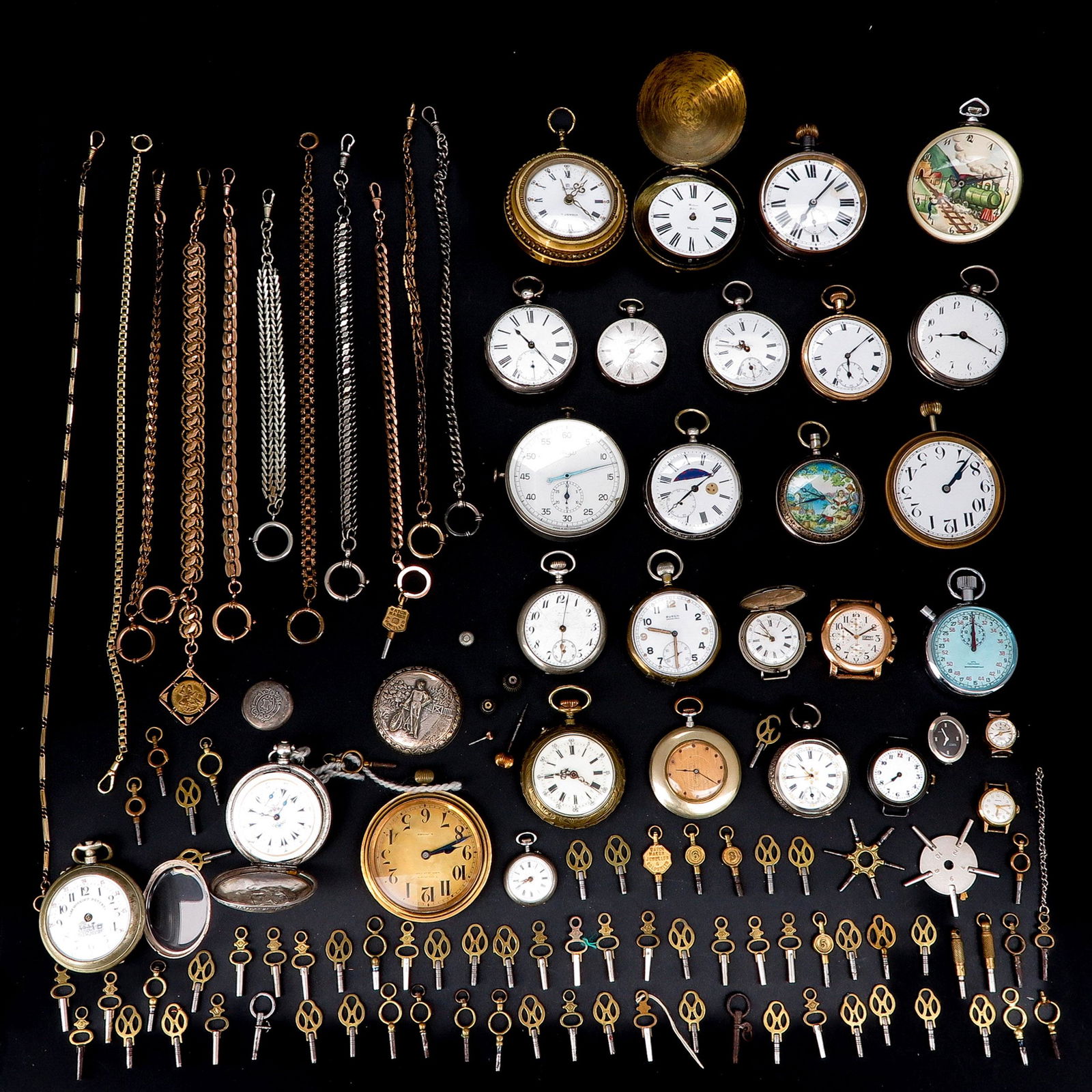 A Collection of Pocket Watches and Accessories (1 of 7)