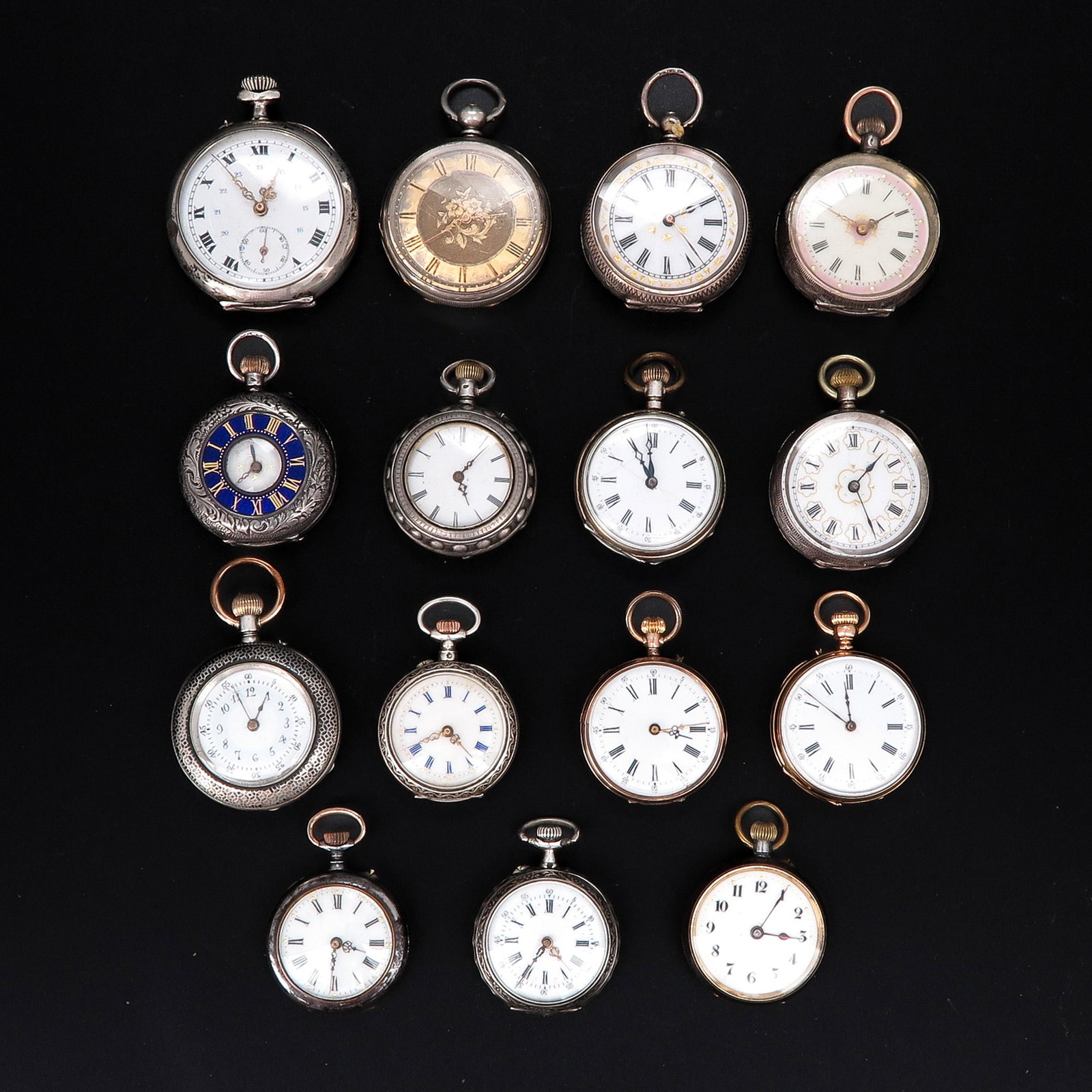 A Collection of Pocket Watches: Sectora model, case is 25 mm. in diameter, on leather band.