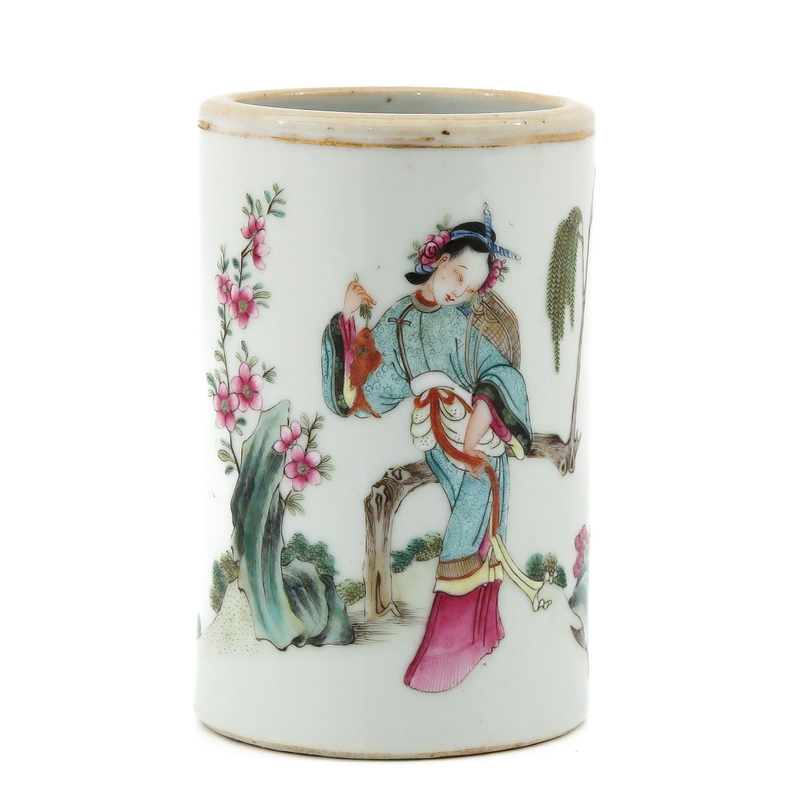 A Famille Rose Brush Pot (1 of 10)