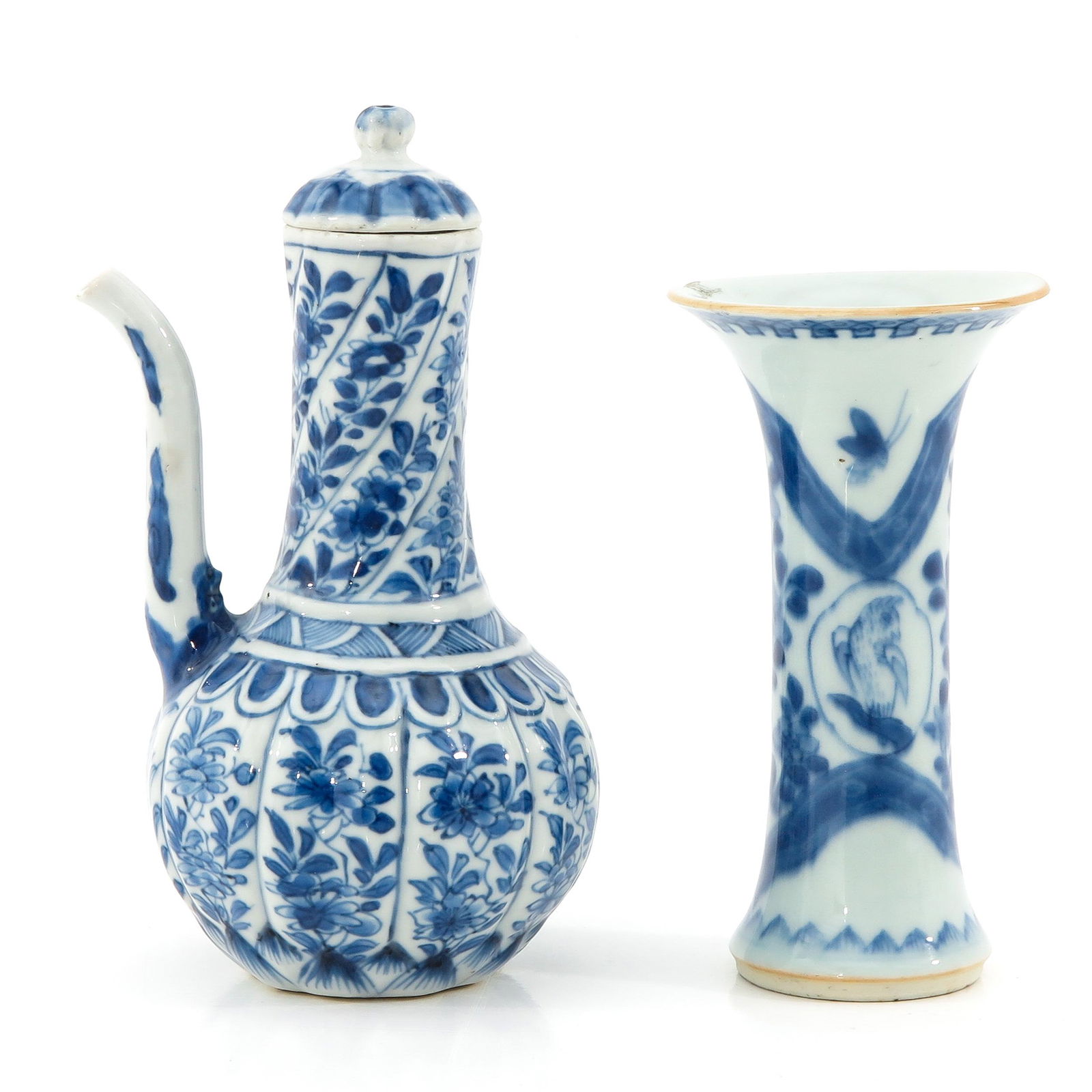 A Small Blue and White Pitcher and Vase (1 of 9)