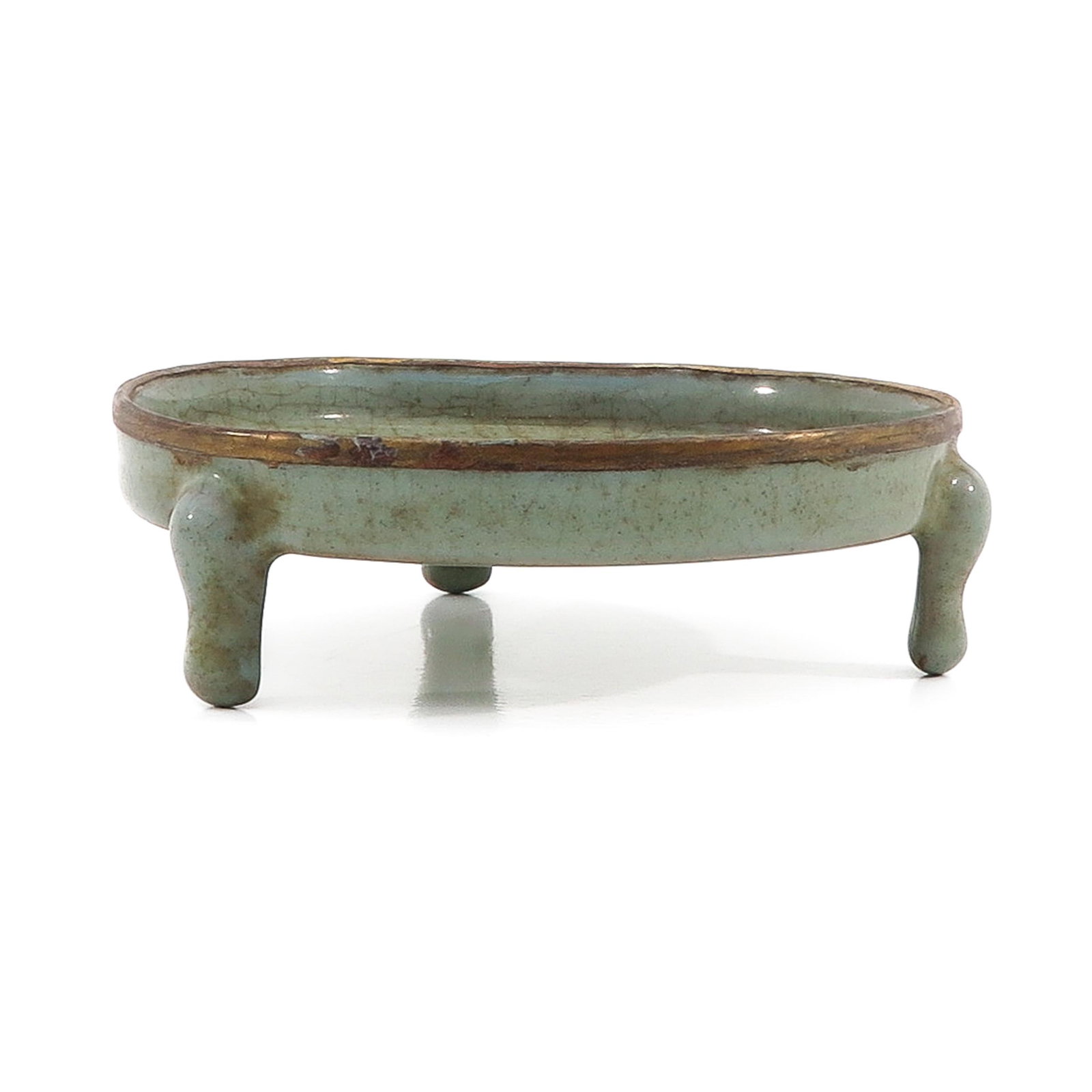 A Celadon Tripod Censer: 14 cm. in diameter.