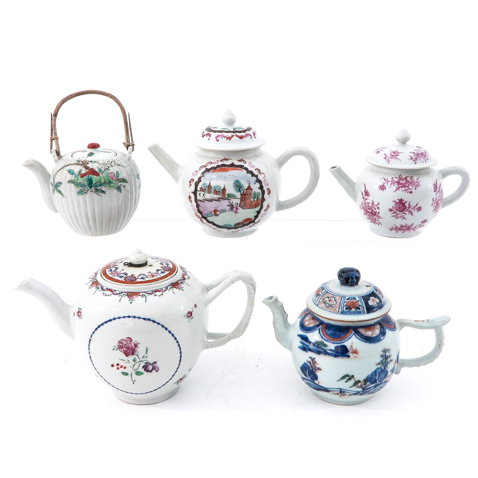 A Collection of 5 Teapots (1 of 9)