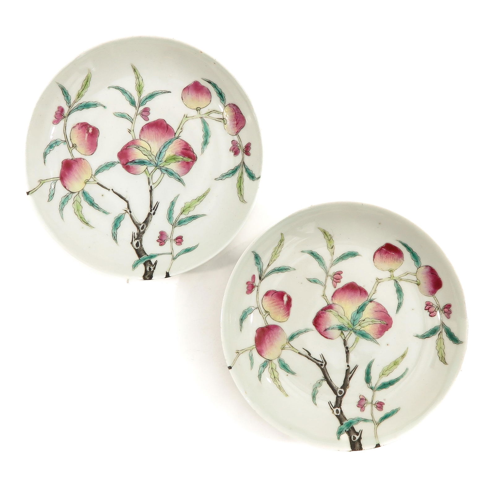 A Pair of Peach Decor Plates (1 of 10)