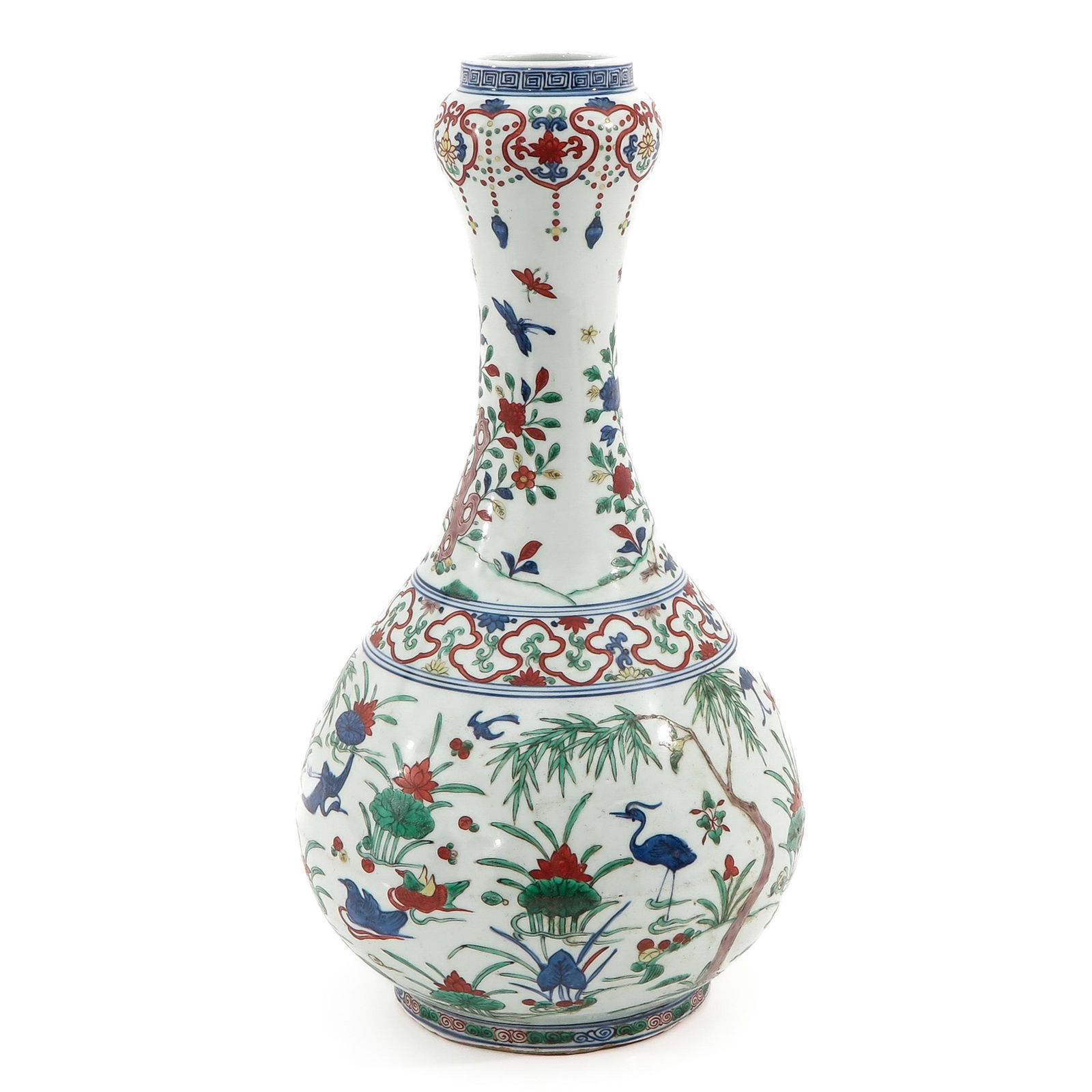 A Large Famille Verte Garlic Mouth Vase (1 of 10)