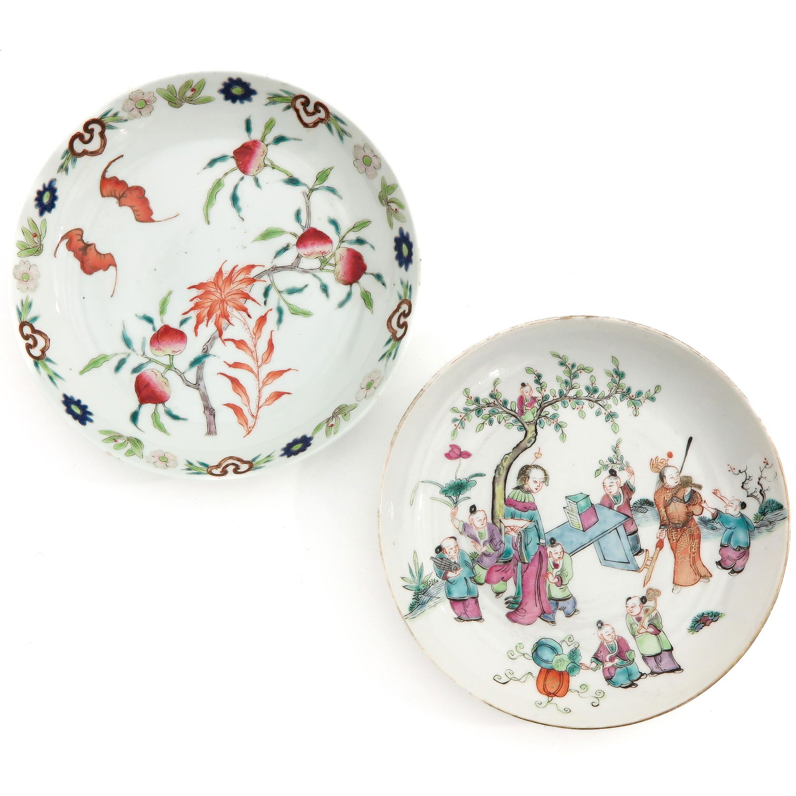 A Lot of 2 Polychrome Decor Plates (1 of 10)