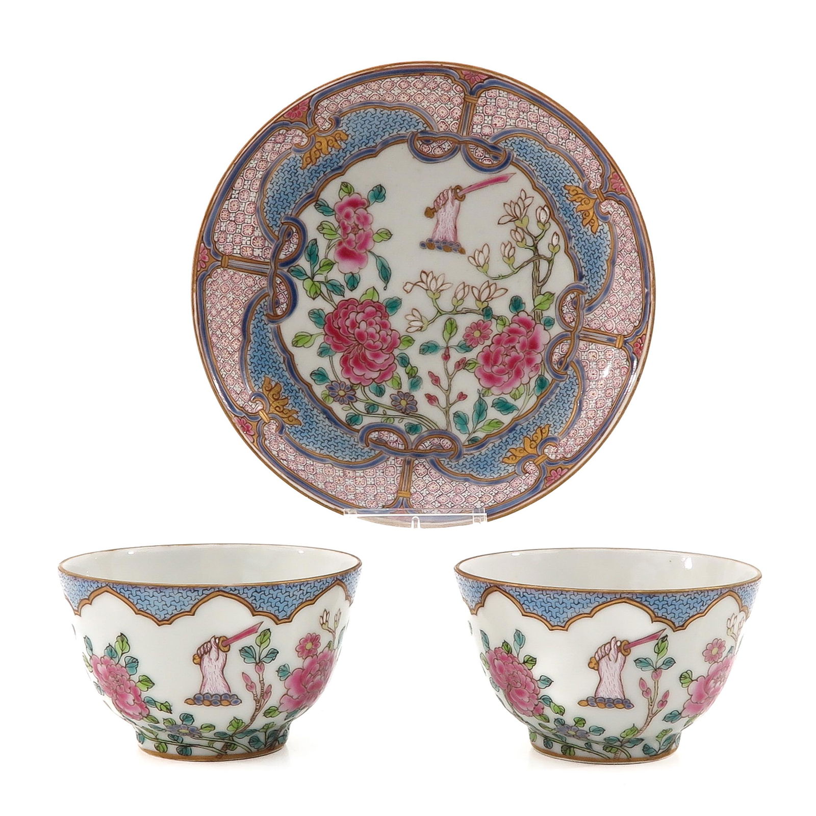 A Lot of 2 Cups and Saucer (1 of 9)