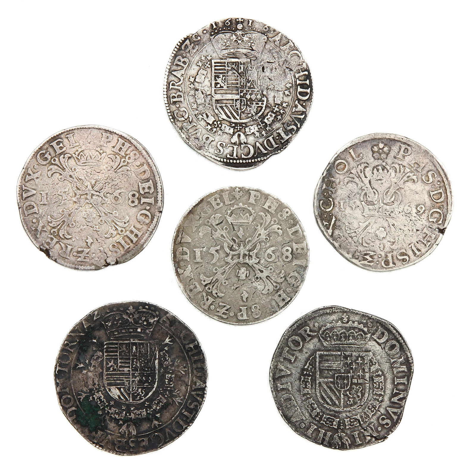 A Collection of 6 Silver Coins (1 of 8)