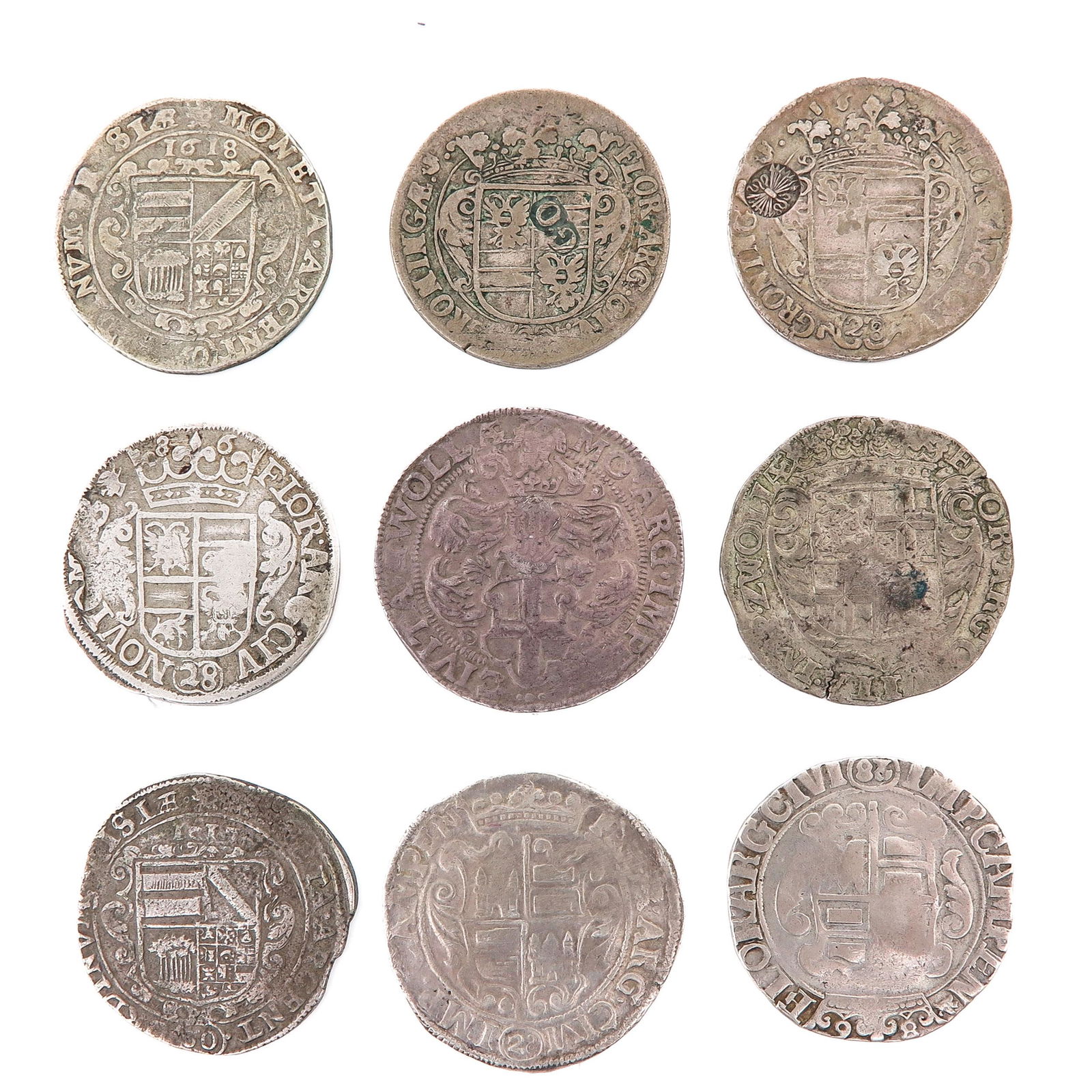 A Collection of 9 Silver Coins (1 of 10)