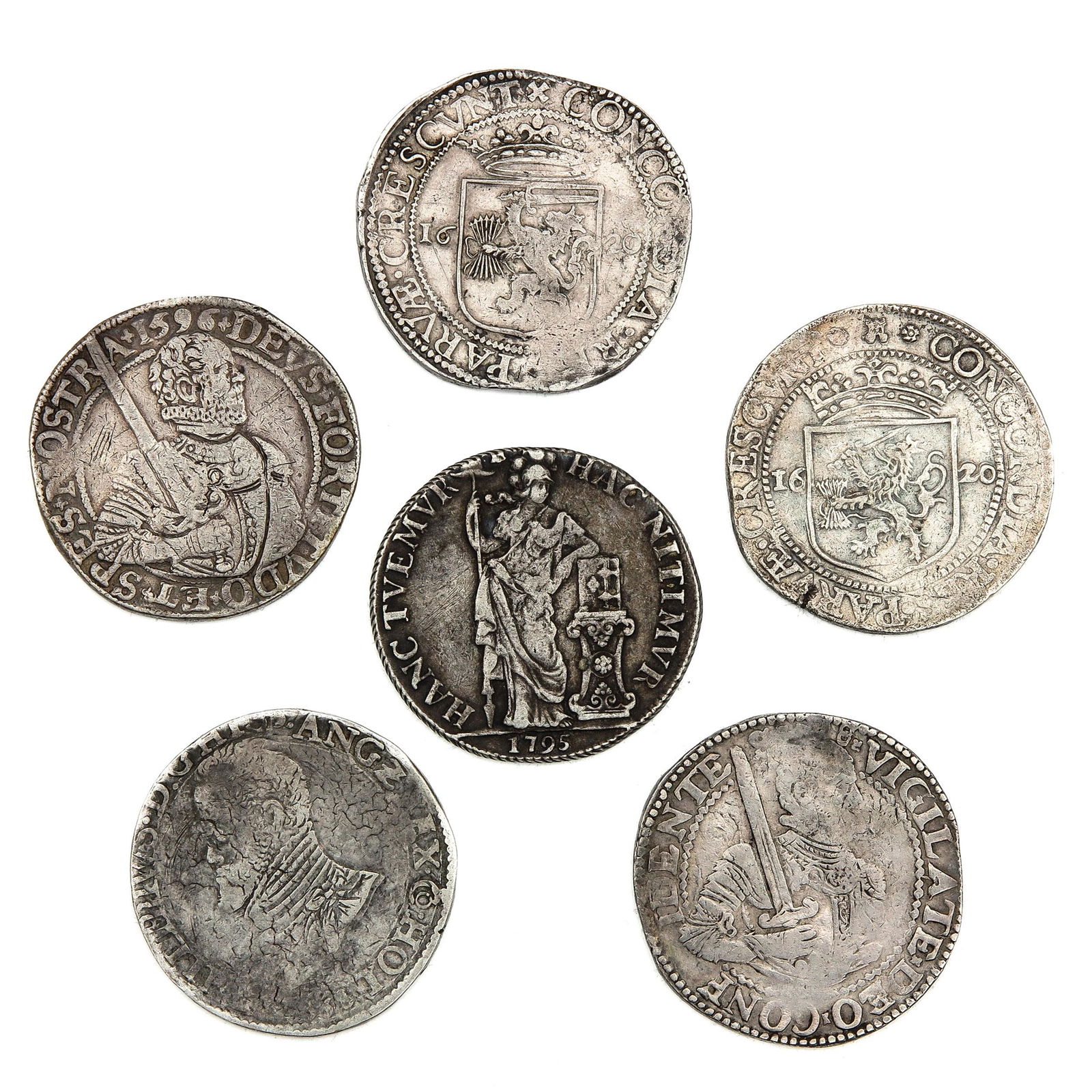 A Collection of 6 Silver Coins (1 of 8)