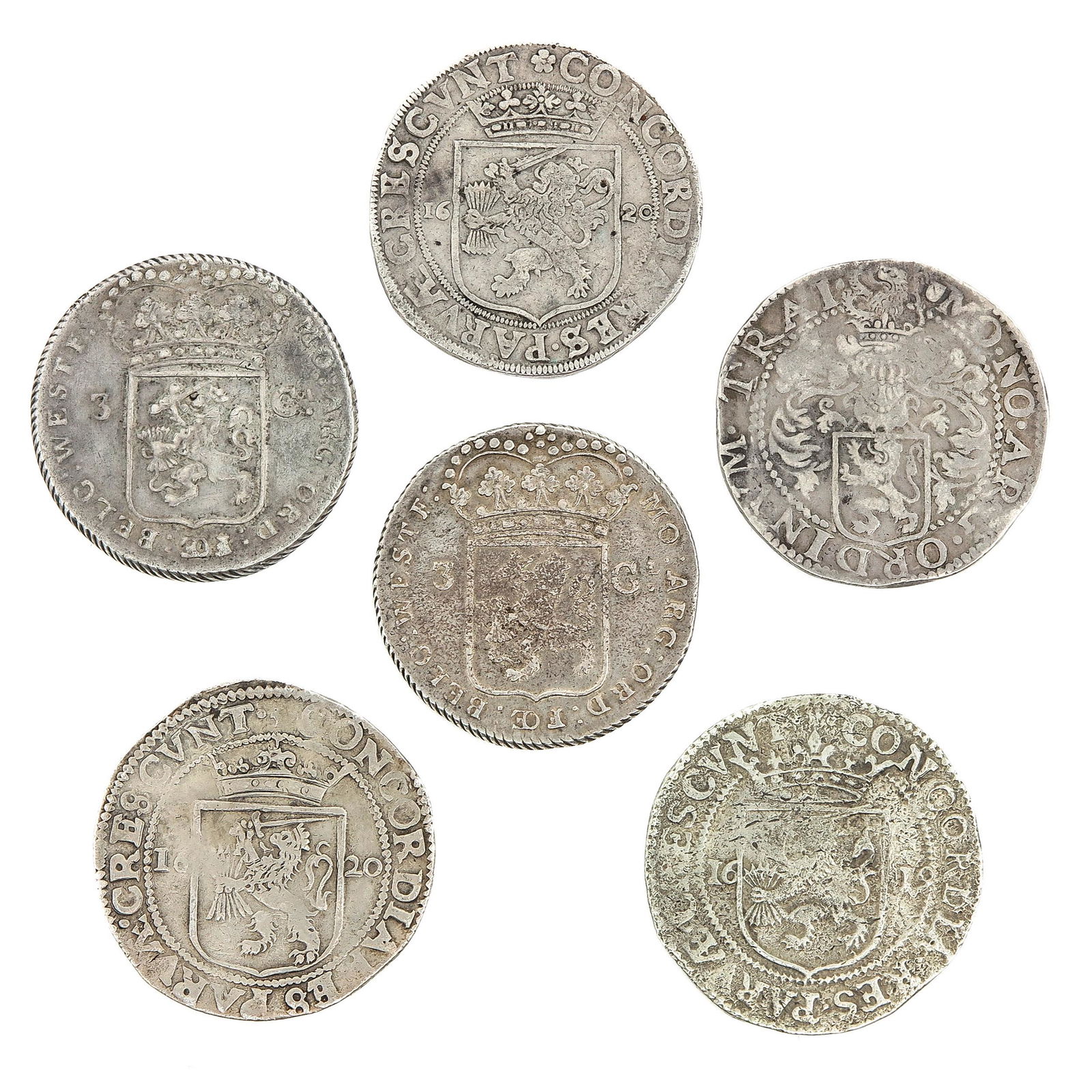 A Collection of 6 Silver Coins (1 of 8)