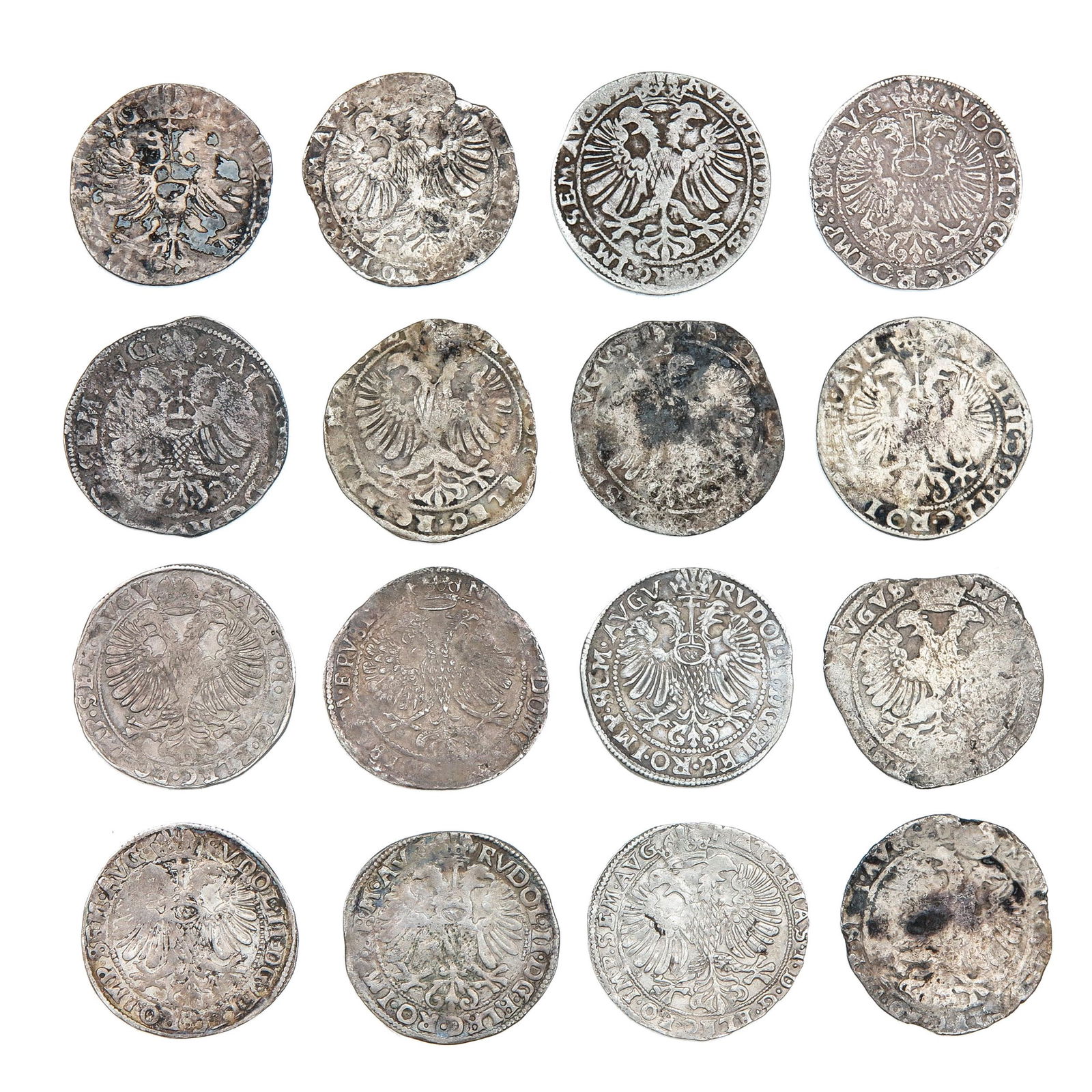 A Collection of 16 Antique Silver Coins (1 of 10)