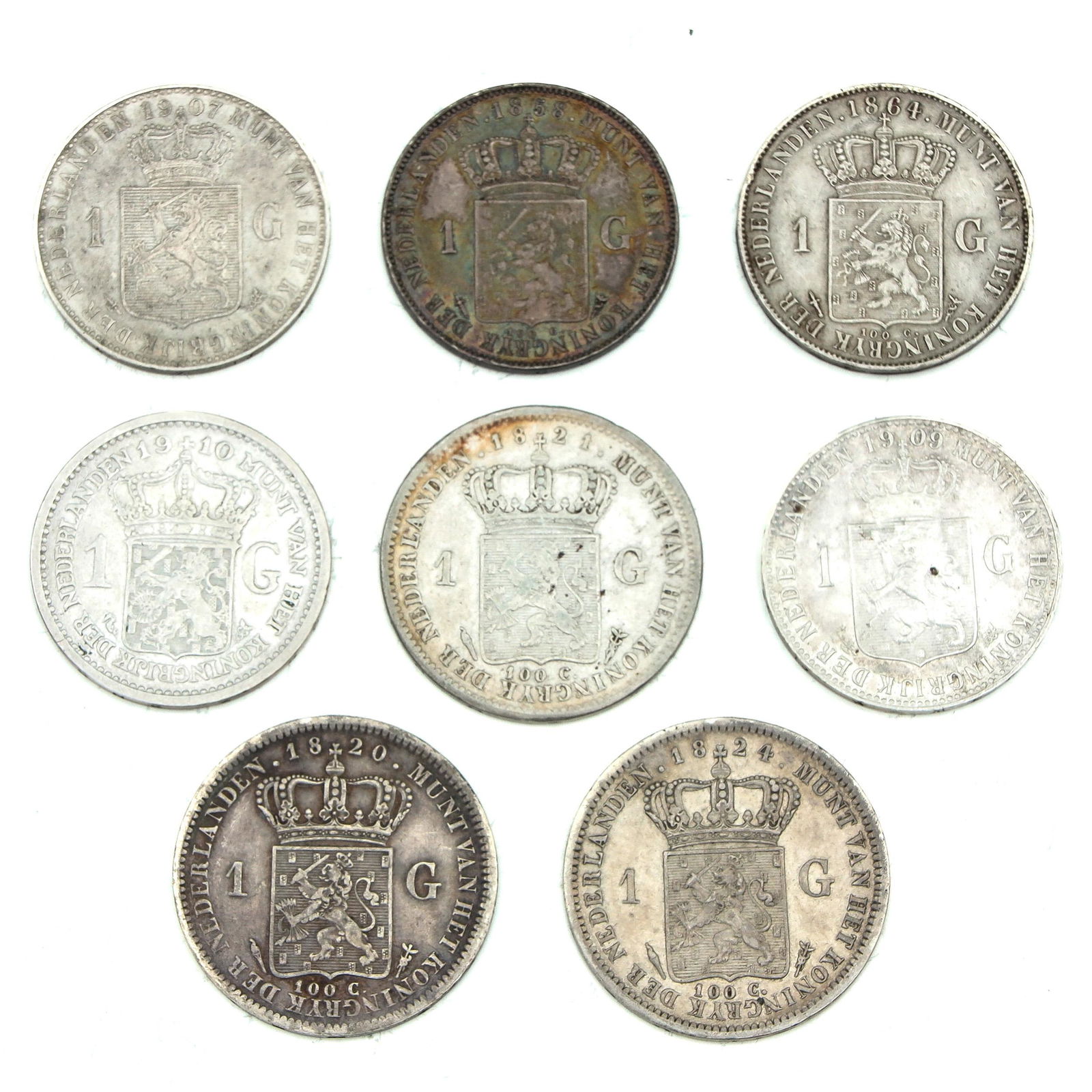 A Collection of Dutch Silver Guilders (1 of 2)