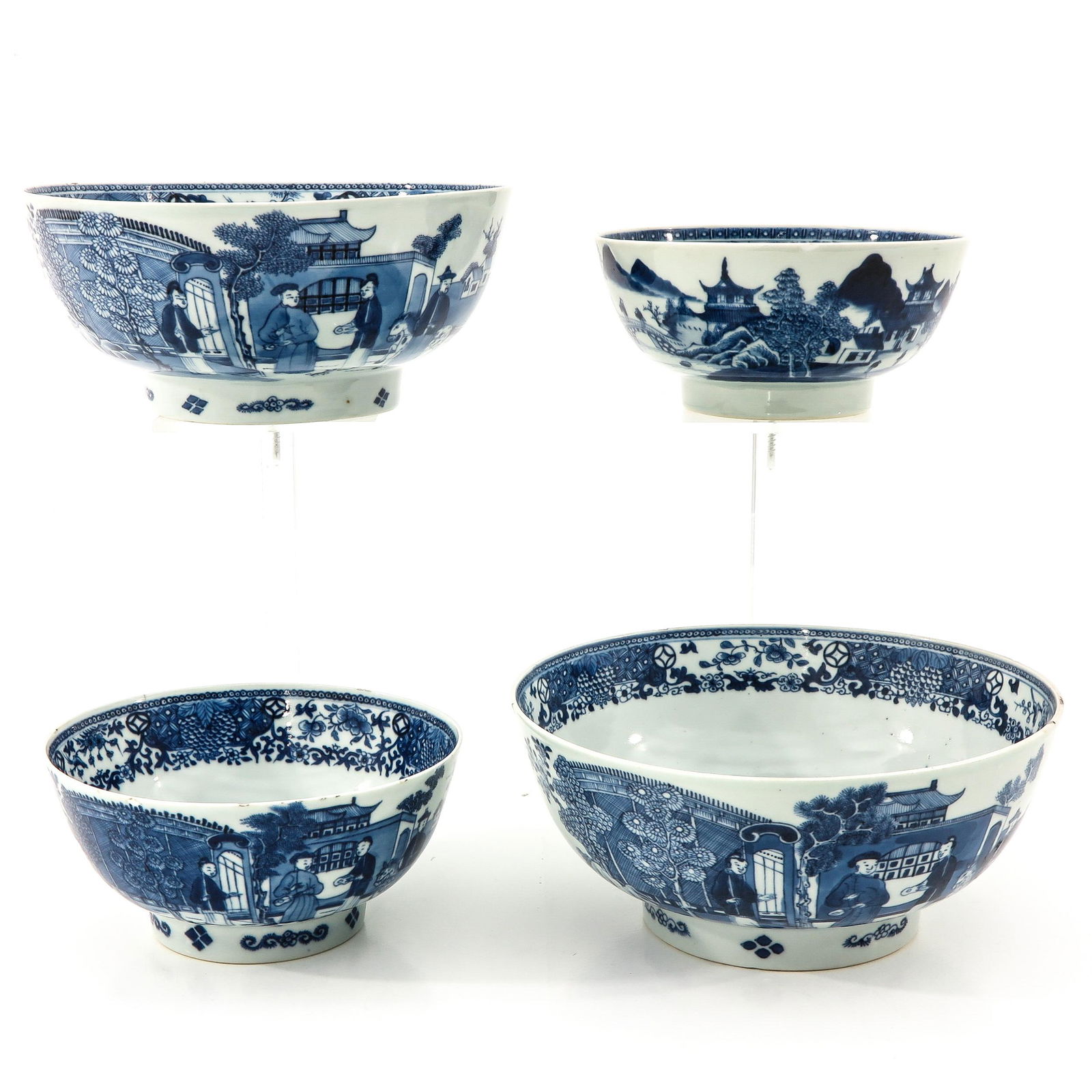 A Collection of 4 Blue and White Bowls (1 of 10)