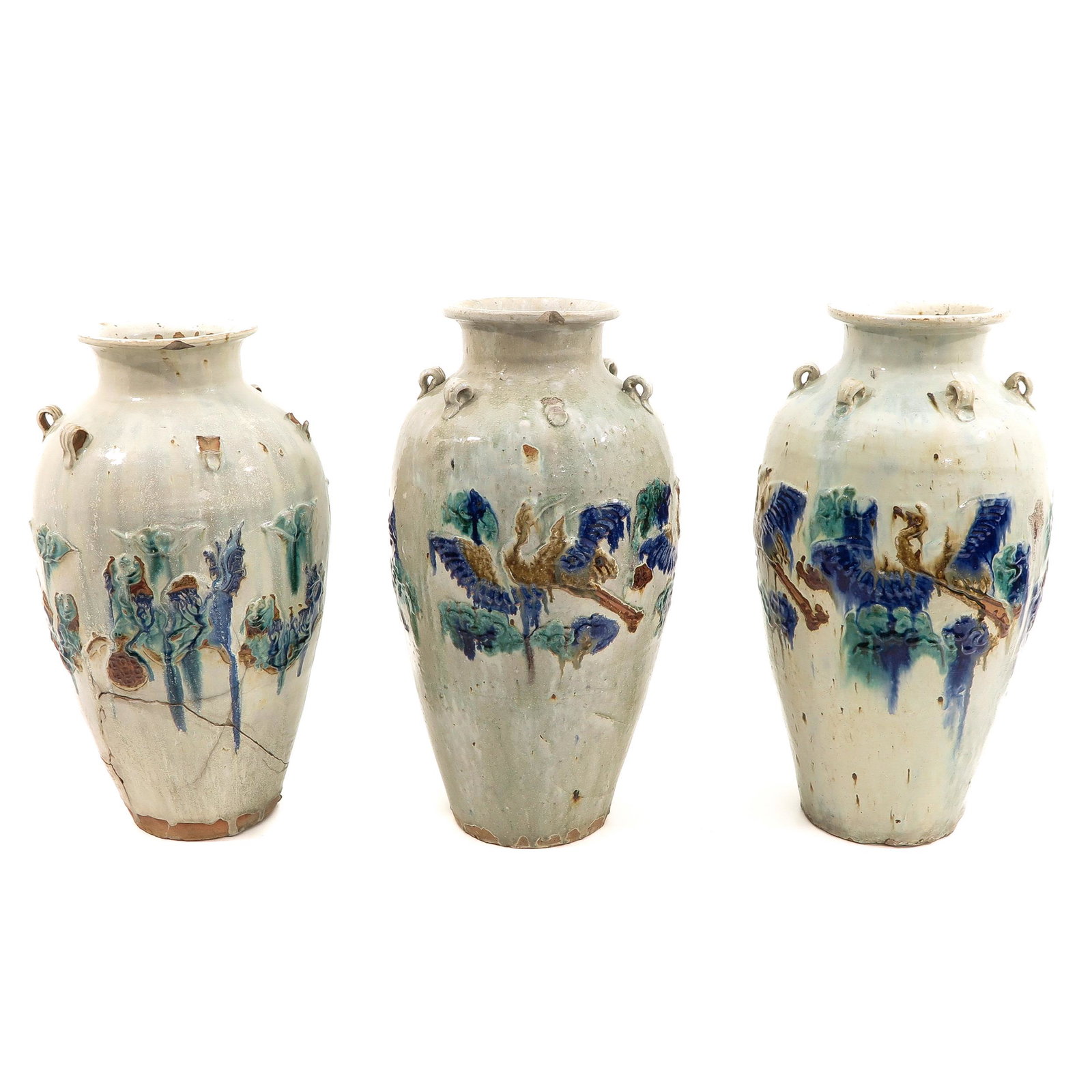A Collection of 3 Martavan Vases: 65 cm. tall.