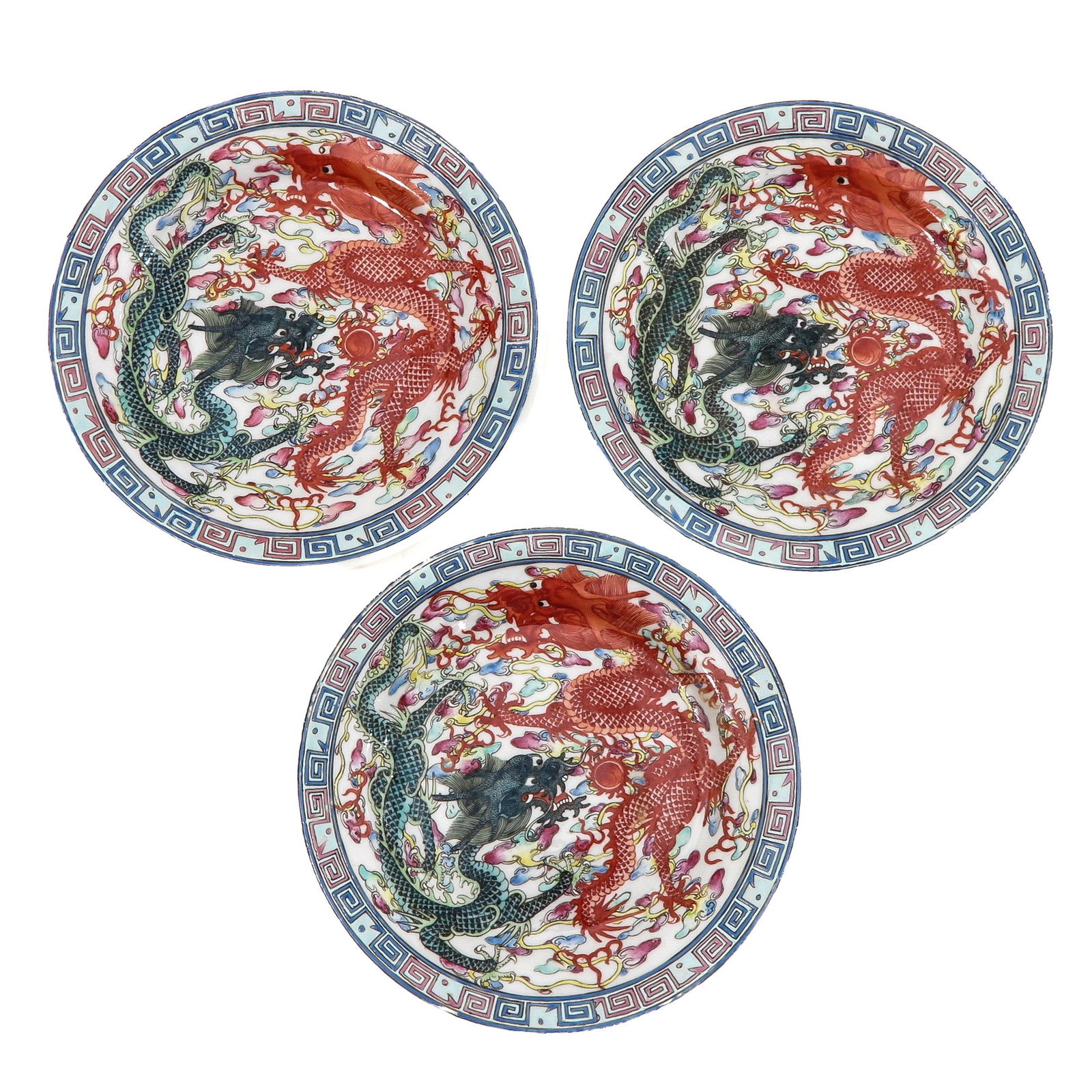 A Collection of 3 Dragon Plates (1 of 10)