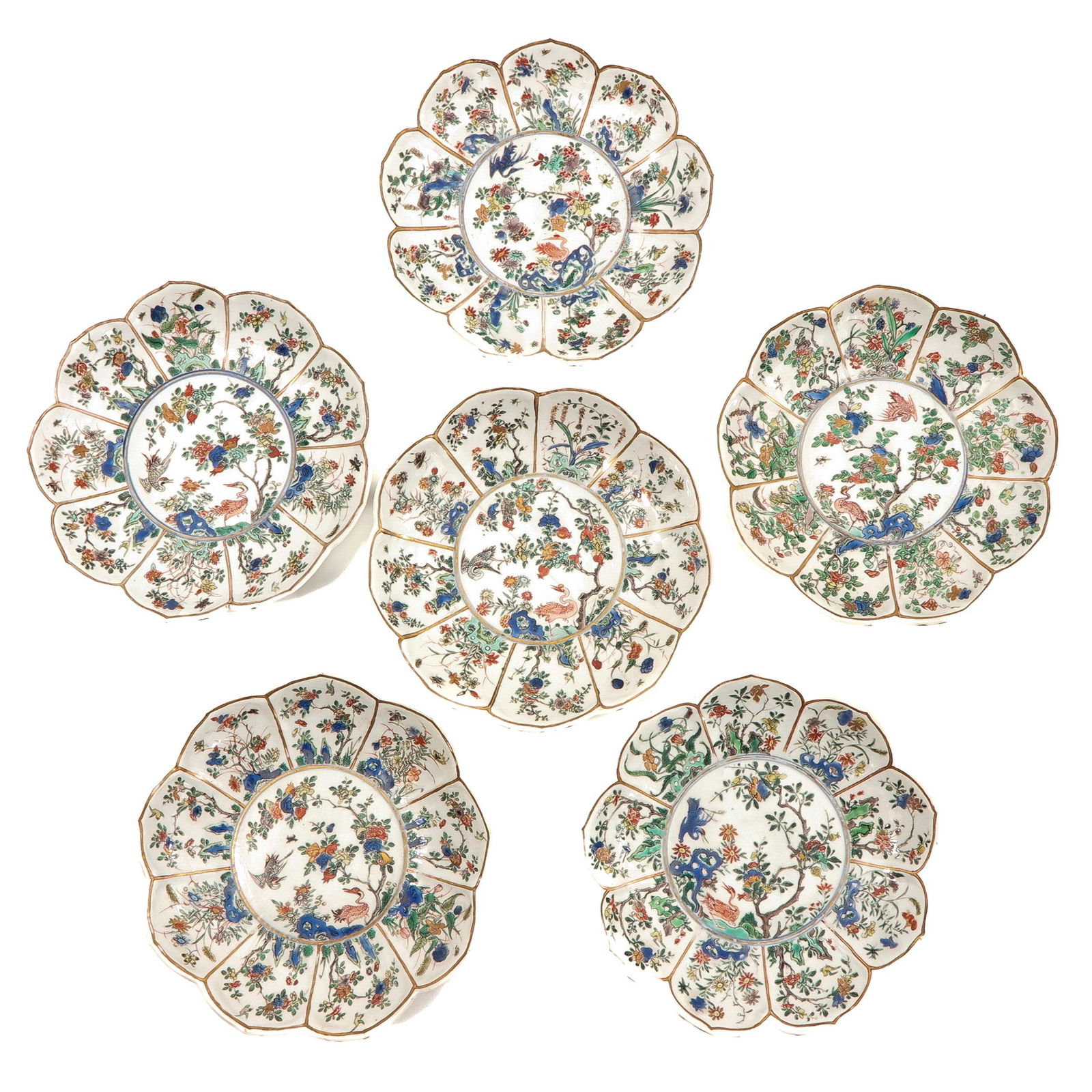 A Series of 6 Kangxi Famille Verte Plates (1 of 10)