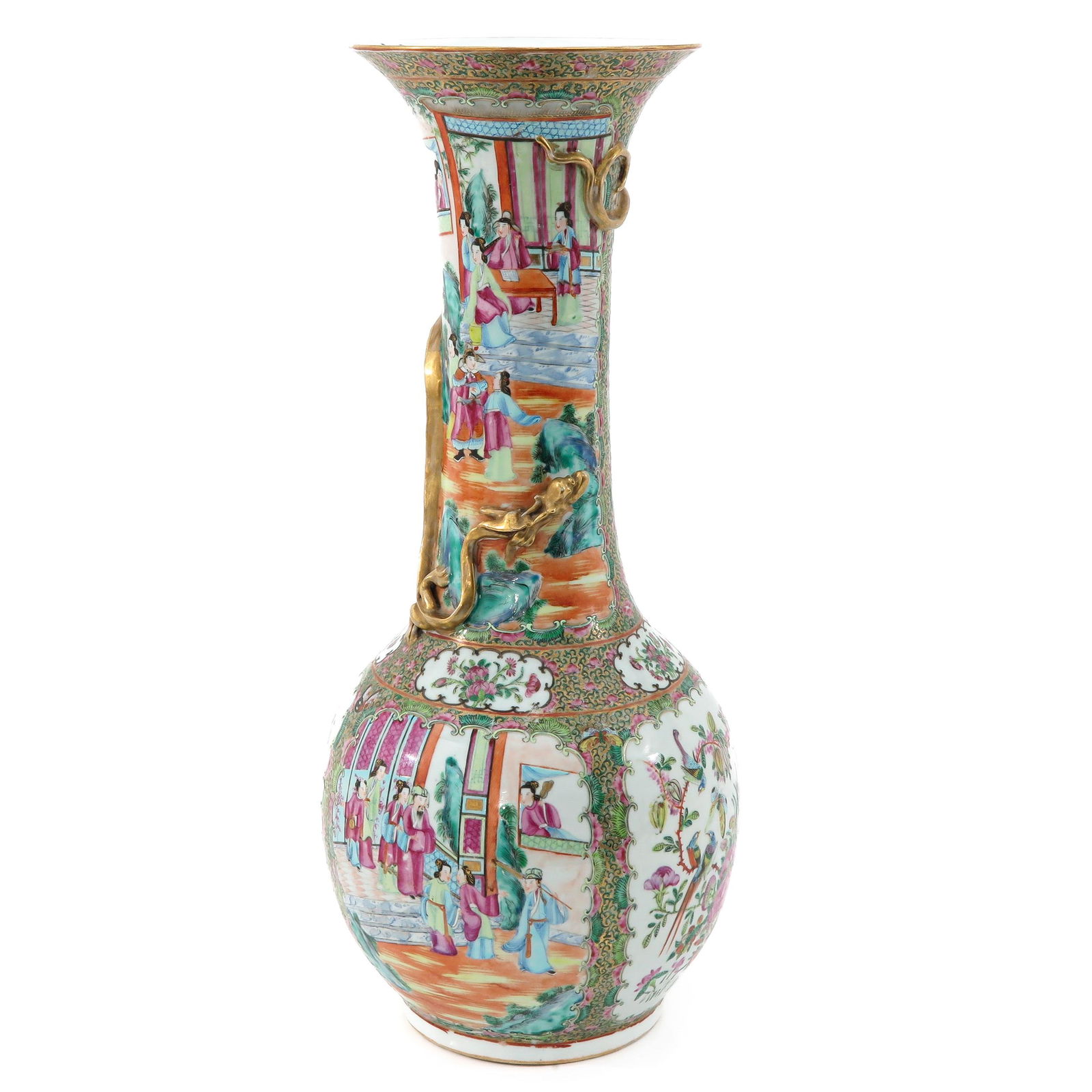 A Large Long Neck Cantonese Vase (1 of 9)