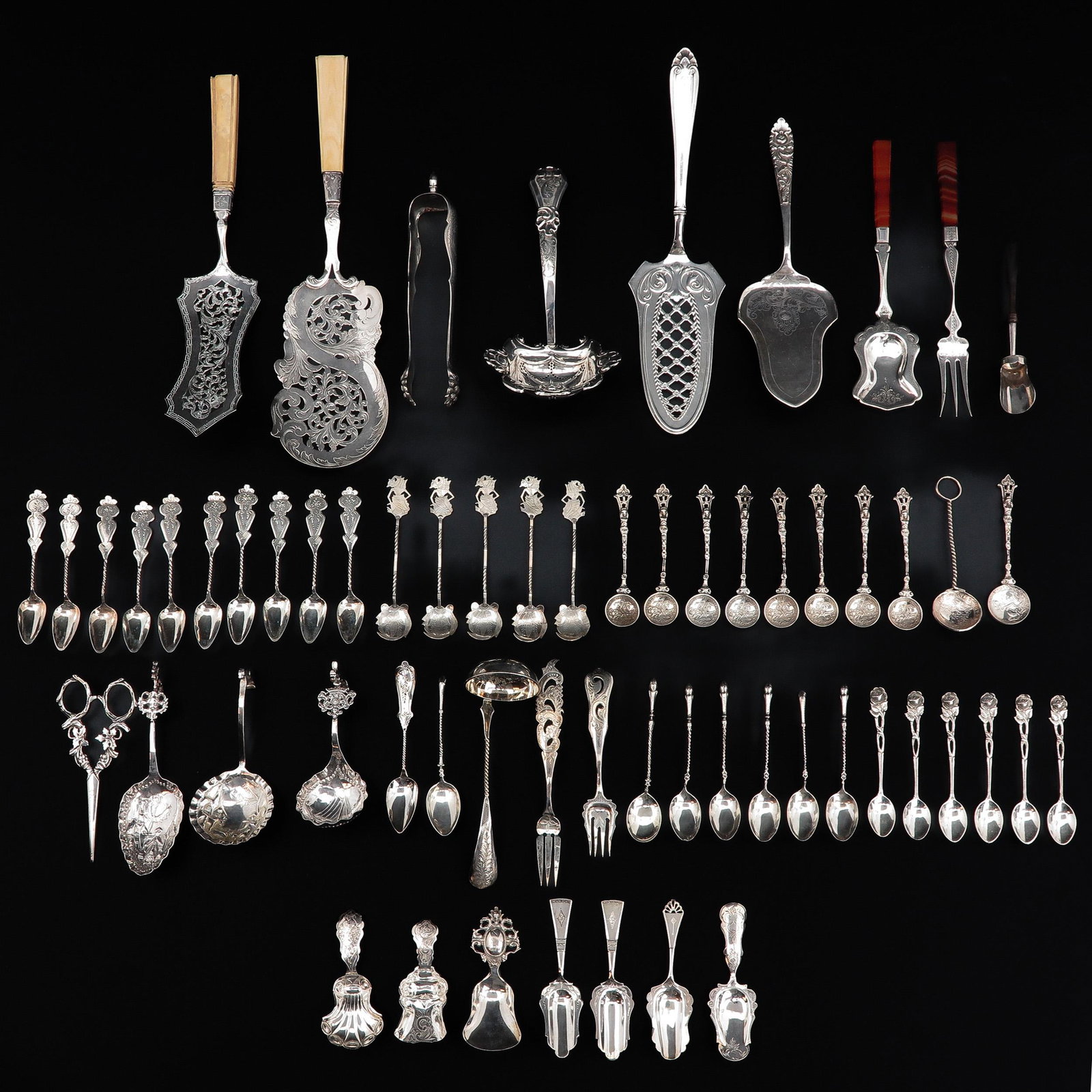 A Diverse Collection: Including silver grape shear and shovel.